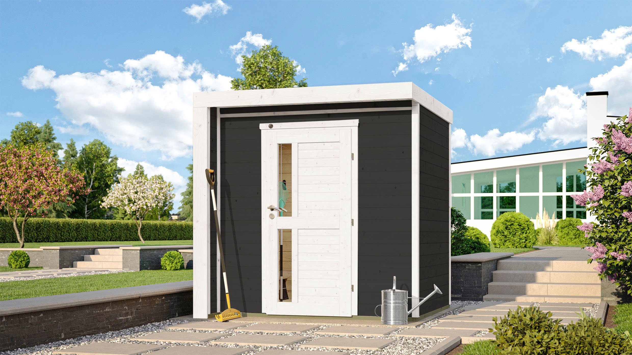 262, cm BxT: weka Gartenhaus 214x215 Designhaus