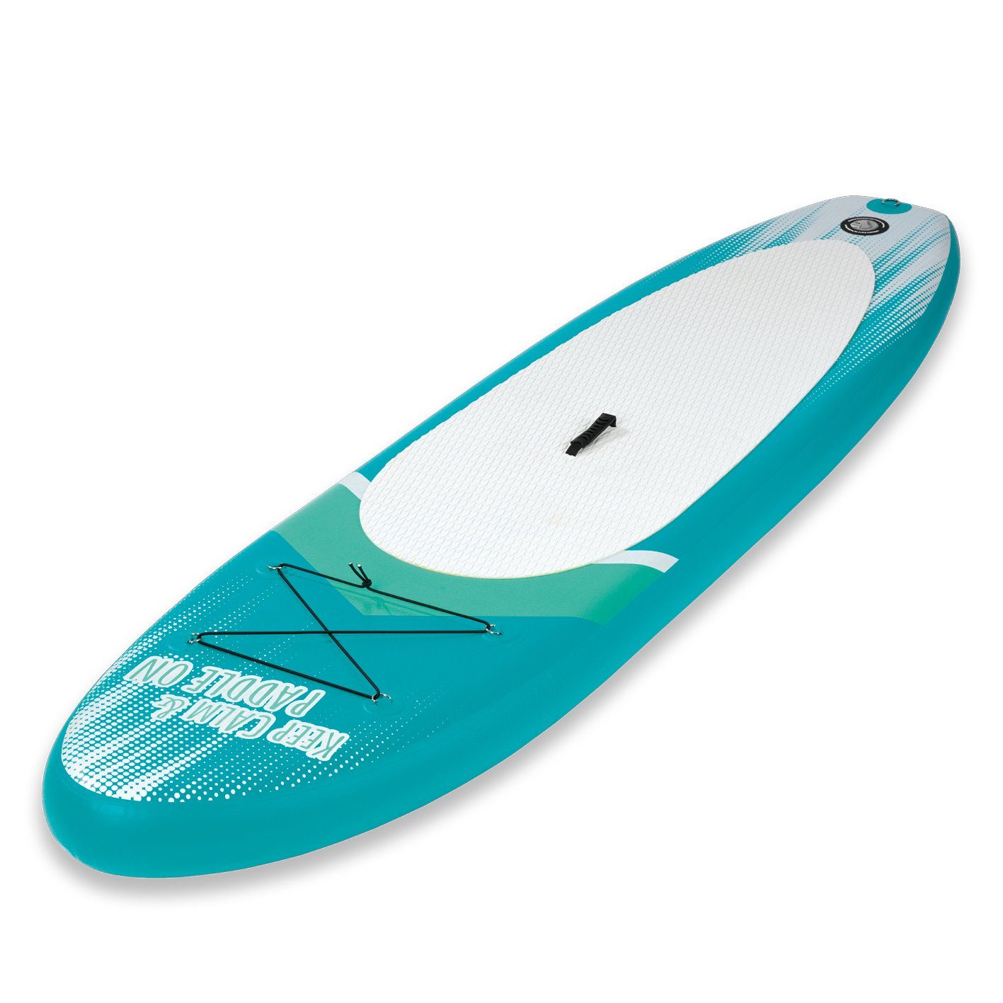 MAXXMEE Inflatable SUP-Board inkl. Komplett 110 Board Paddel cm, up SUP Stand-Up Set Stand Paddle-Board 300 türkis/weiß Zubehör, Paddling kg
