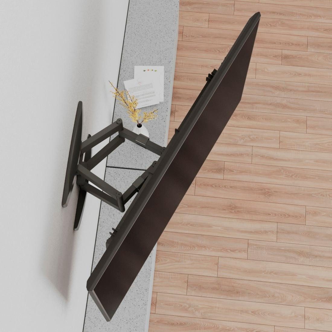 Hama TV-Wandhalterung schwenkbar, vollbeweglich, 94-304,8cm(37"-120), 43", 50",55",65",75", (bis 120 Zoll) – Bild 5 von 5