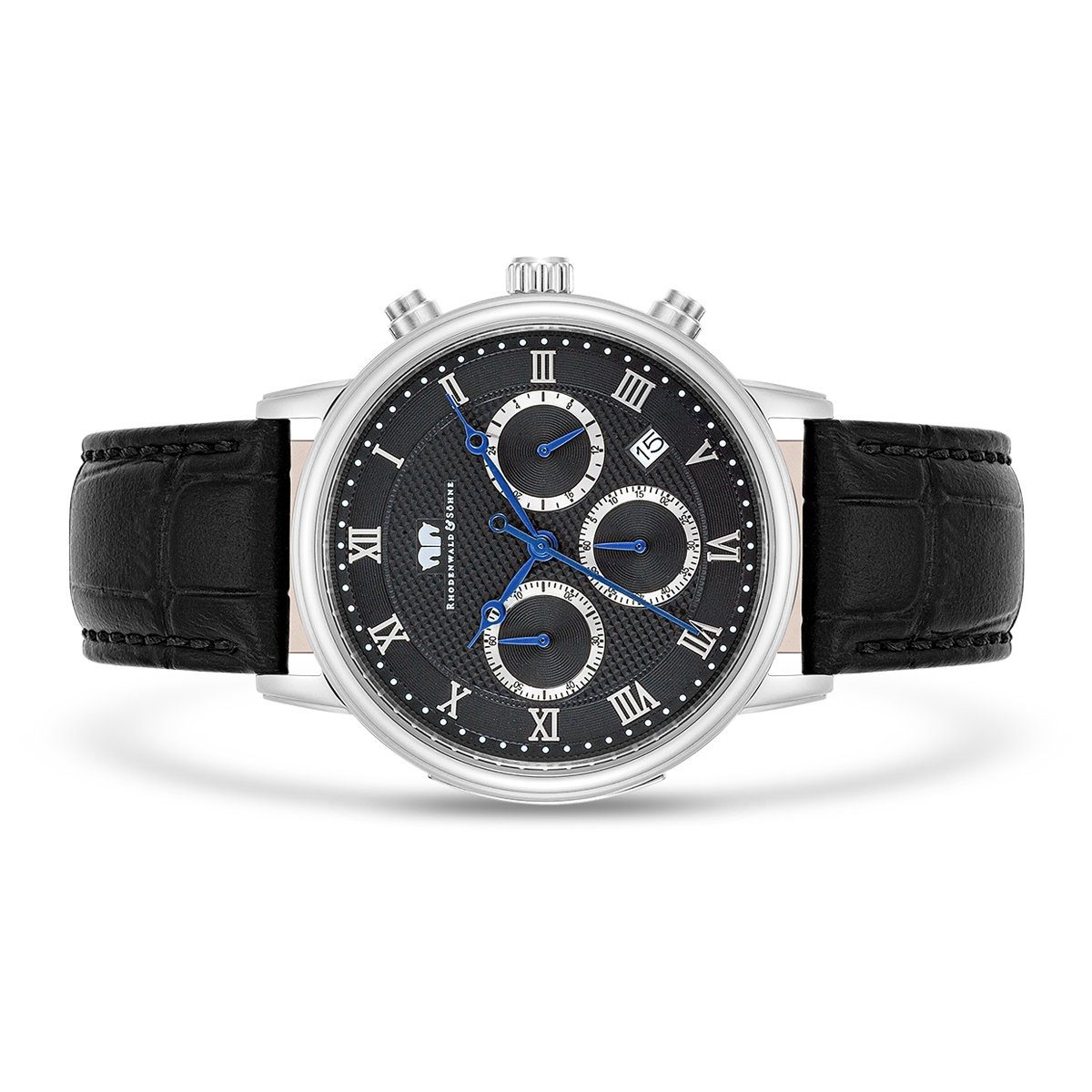 Rhodenwald & Söhne Chronograph Moonlight schwarz Moonlight, mit Echtleder-Armband
