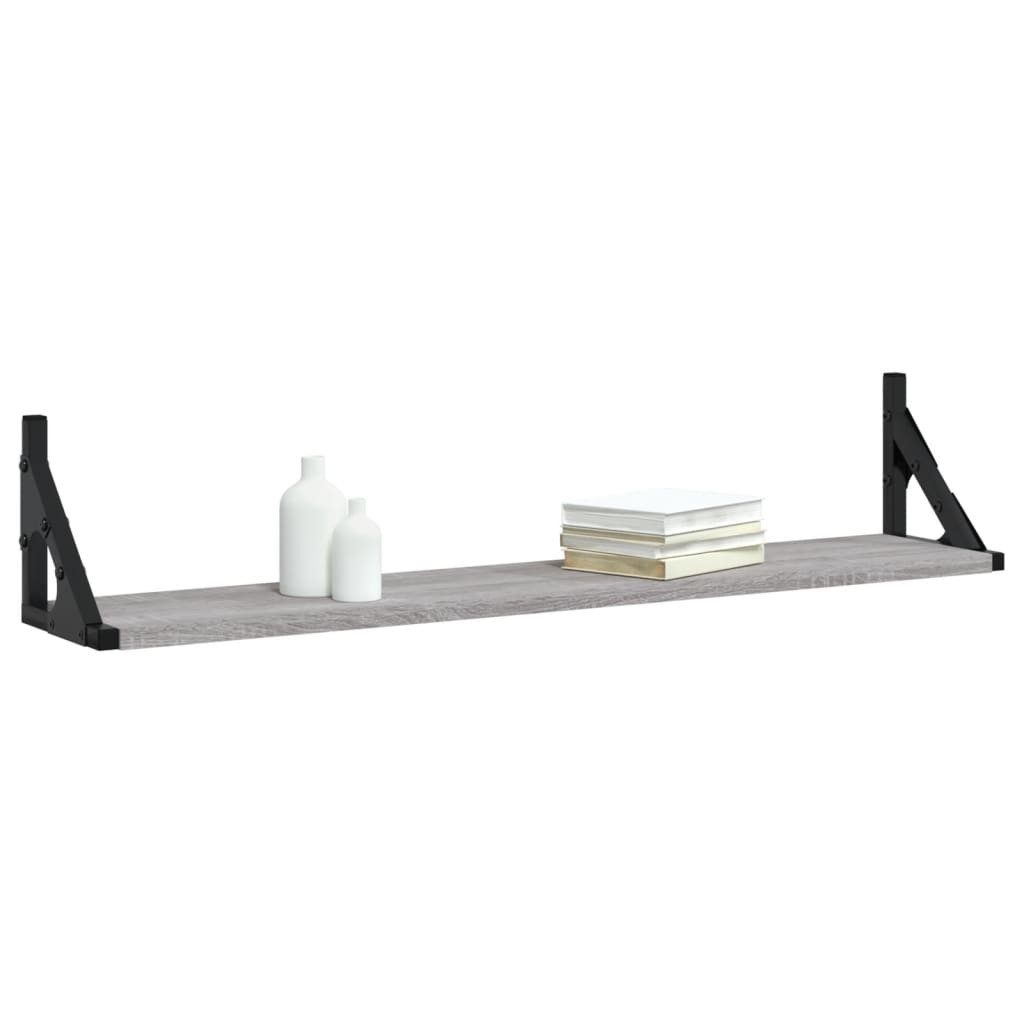 vidaXL Regal Wandregale 2 Stk. Grau günstig online kaufen