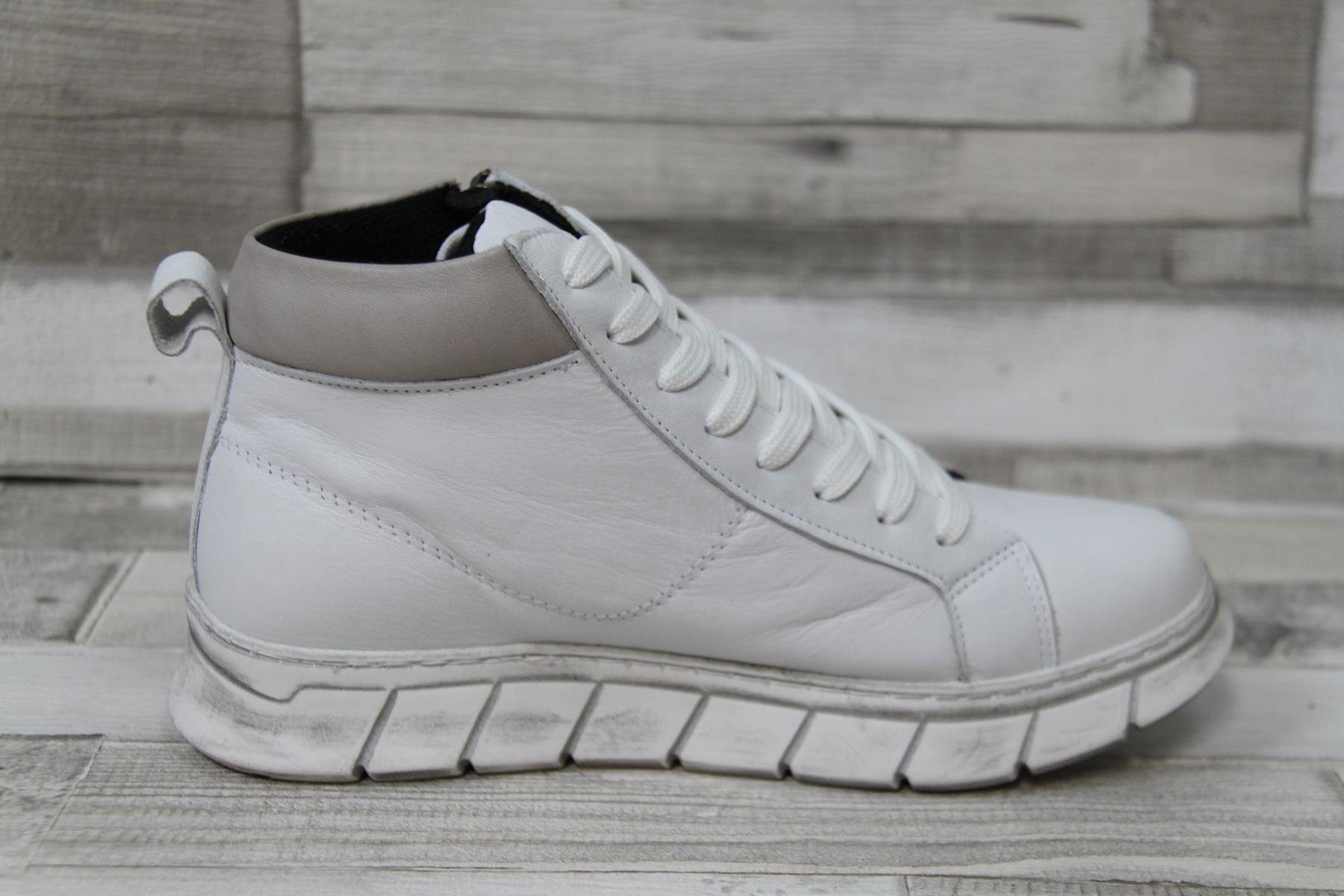 Gemini Gemini Damen Knöchel-Schnürschuh weiß mit seitlichem Reißverschluss 37 Schnürschuh