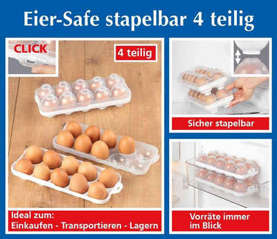 Maximex Eierkorb Eier Safe stapelbar Ei Aufbewahrung 4tlg, Kunststoff, (4-tlg)