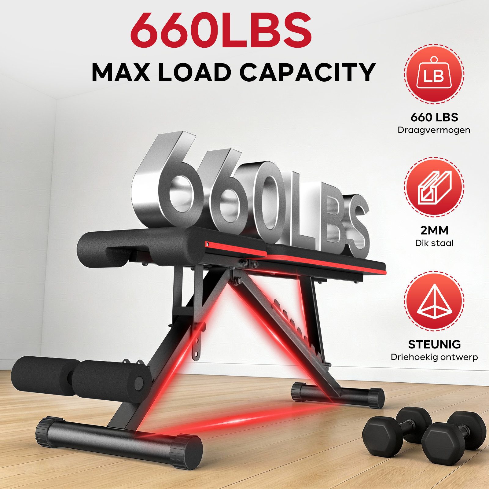 PASYOU Hantelbank Klappbare Verstellbare Hantelbank, Bankdücken Bank