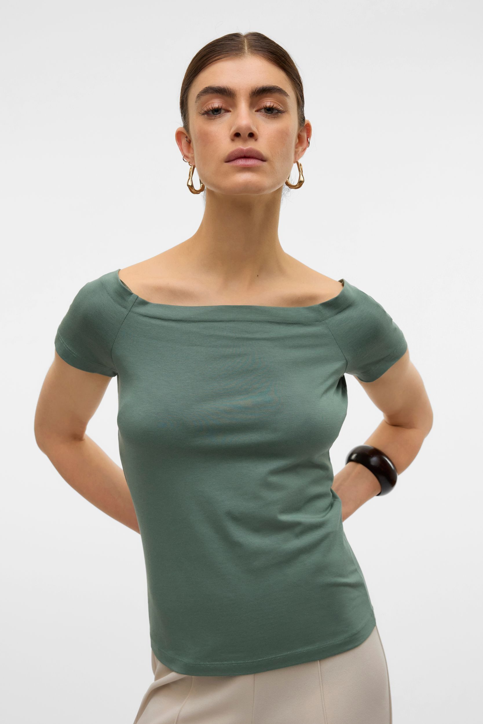 Vero Moda T-Shirt Schulterfreies Kurzarm Trendiger günstig online kaufen