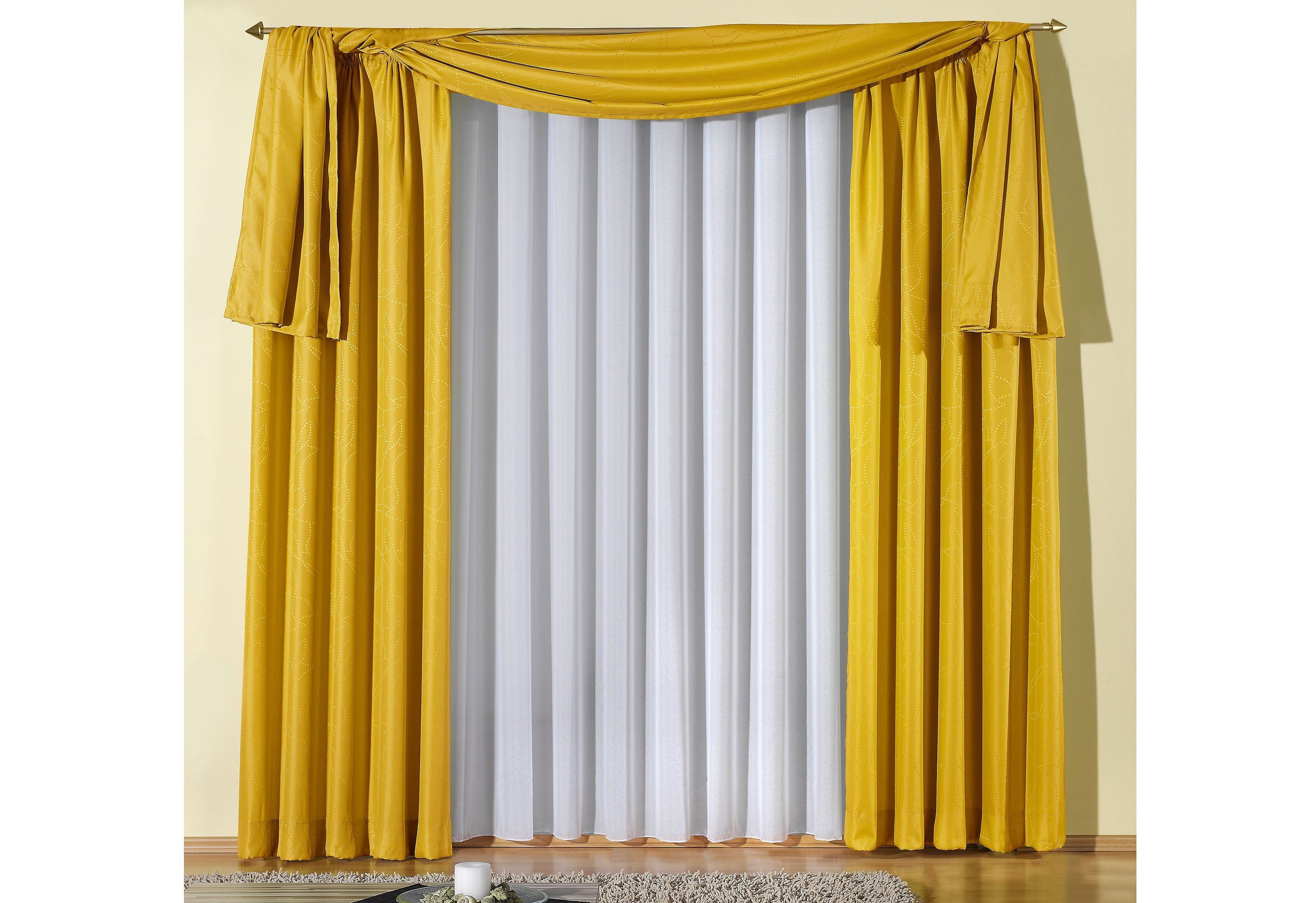Wirth Vorhang Janine (1 St), Schlaufen, blickdicht, Jacquard