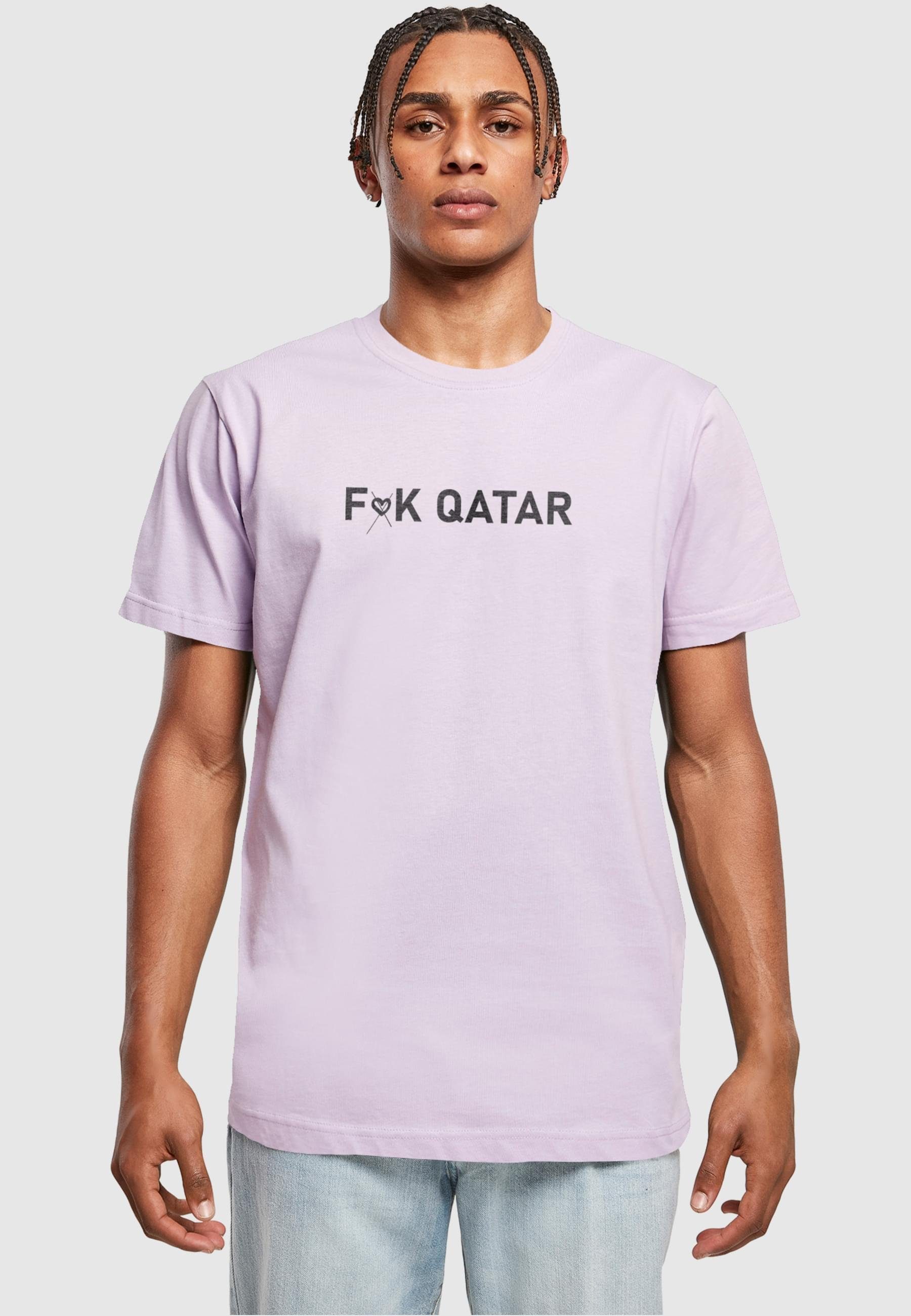 lilac T-Shirt (1-tlg) F Herren Neck (no Merchcode Qatar K Round T-Shirt heart)