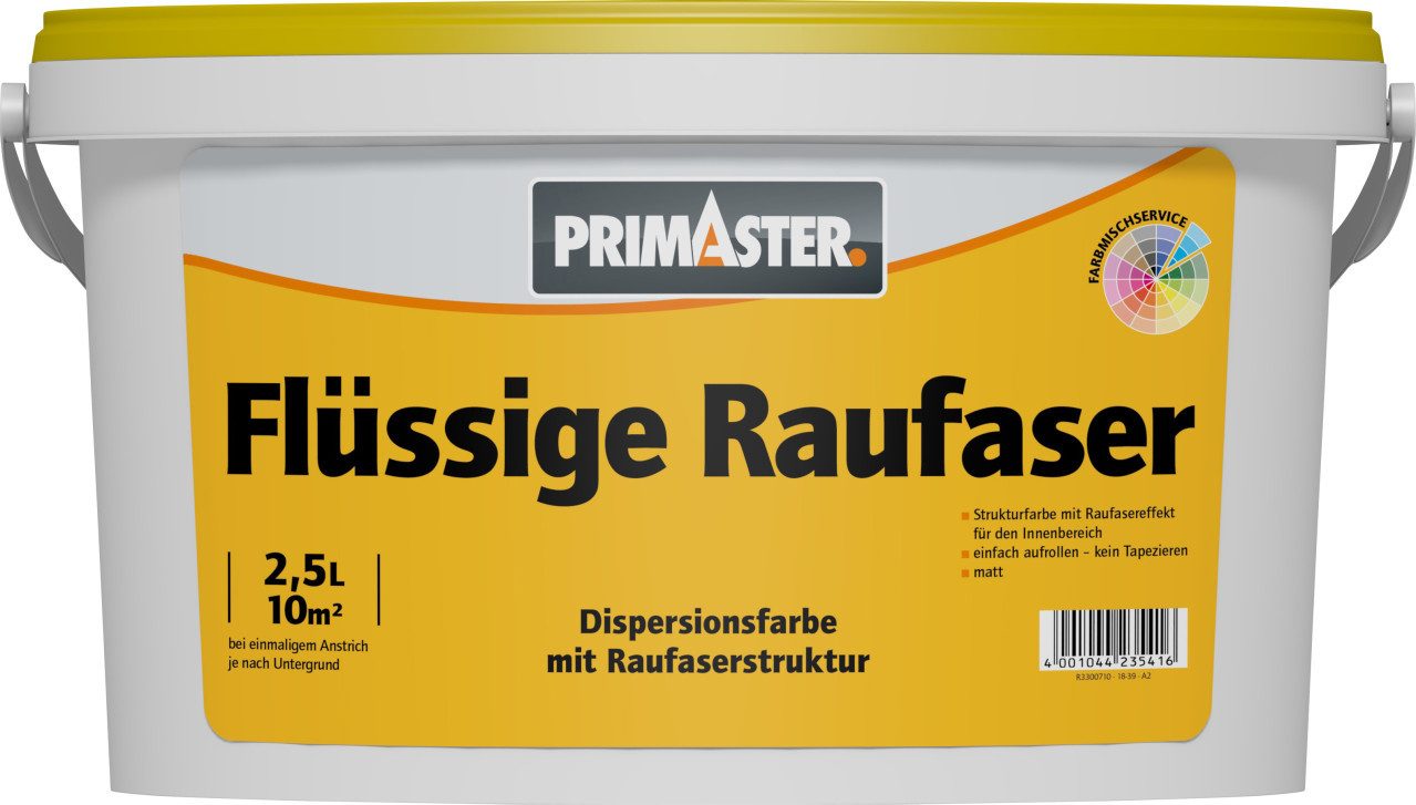 Primaster Wandfarbe Primaster Flüssige Raufaser 2,5 L weiß