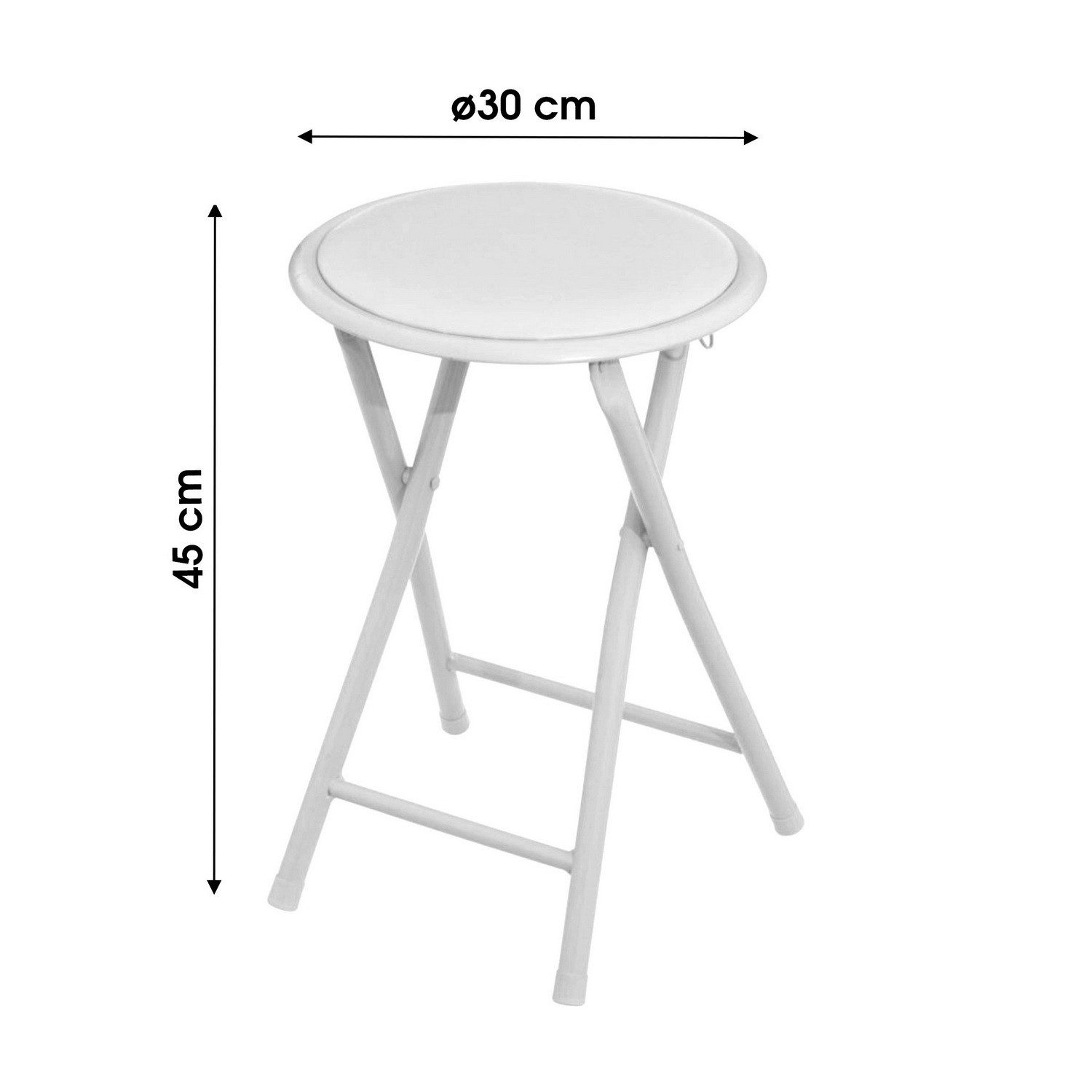Urban Living Hocker Klapphocker Hocker Klappstuhl Rundhocker Küchenhocker (klappbare Sitzgelegenheit im Sicherungssplint) – Bild 5 von 5