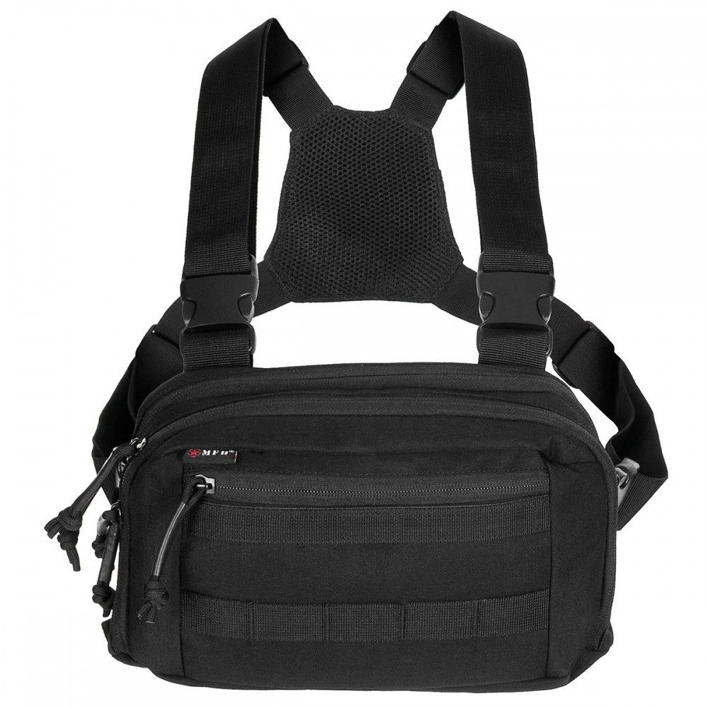 MFH Schultertasche Chest Pack, Recon, schwarz - Farbe: schwarz (Brusttasche mit Schultertragesystem)