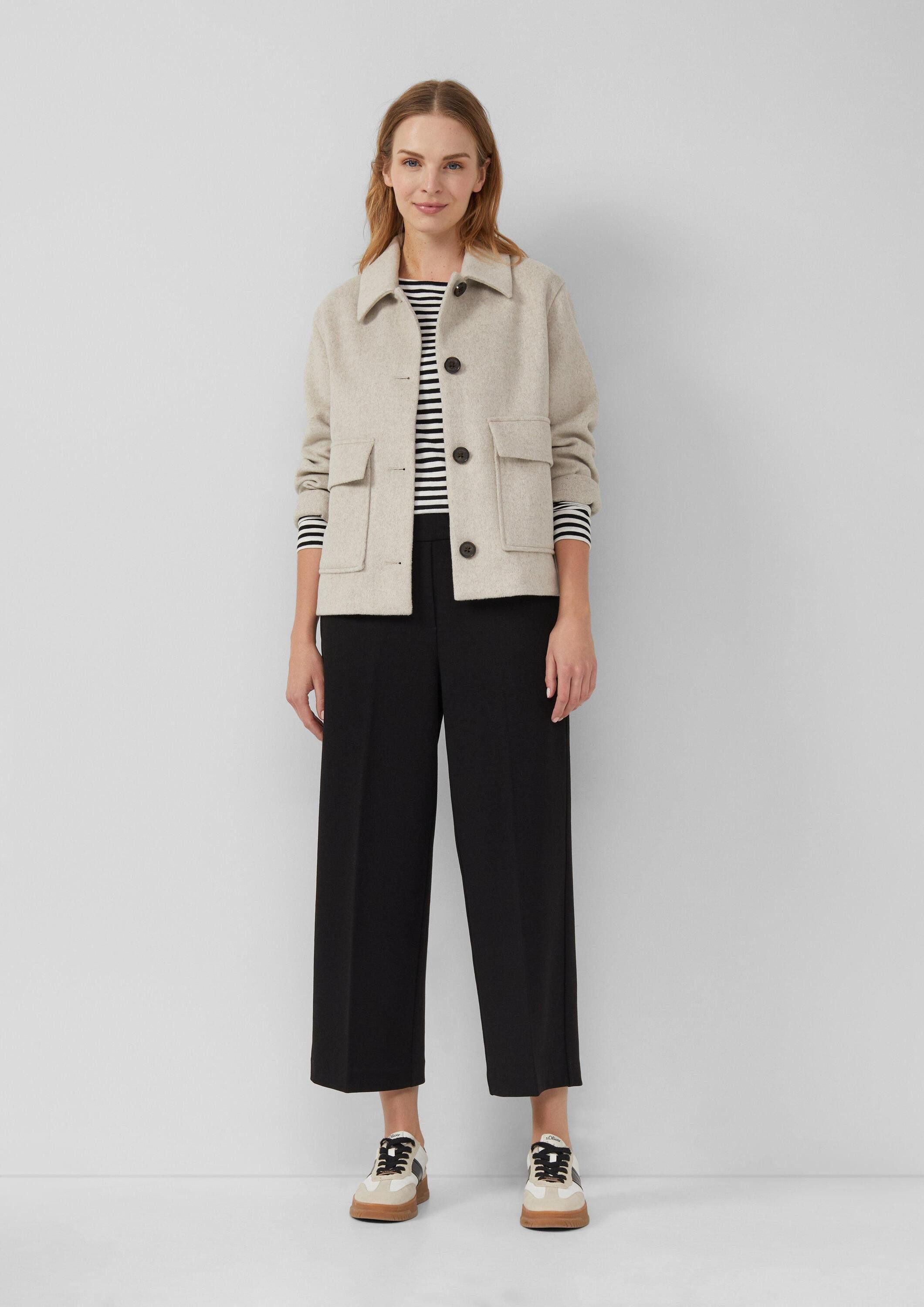 s.Oliver Culotte Hose Strukturierte Culotte mit Elastikbund – Bild 5 von 5
