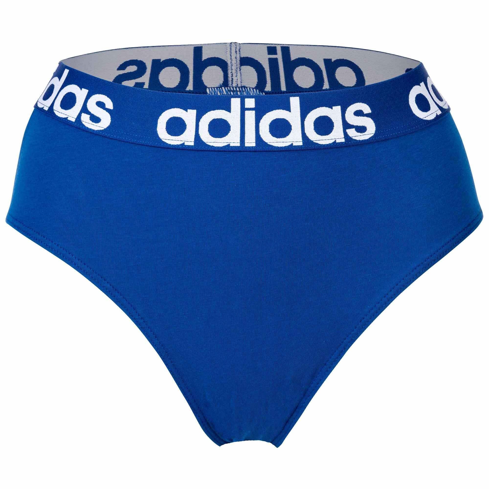 adidas Sportswear Slip Pack Bikini Unterwäsche 2er Grau/Blau 2PK, - Slip, Damen
