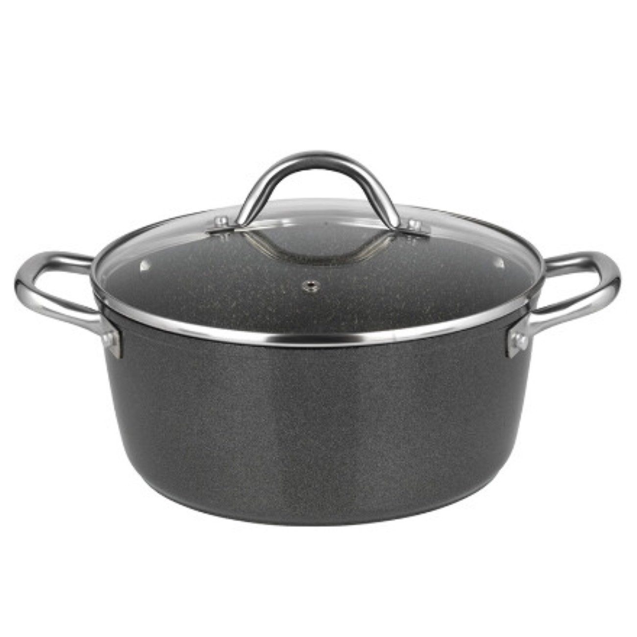 Michelino Bratentopf Marie mit Glasdeckel, ø28 cm - Antihaft & Induktionsgeeignet, Aluminium (2-tlg)