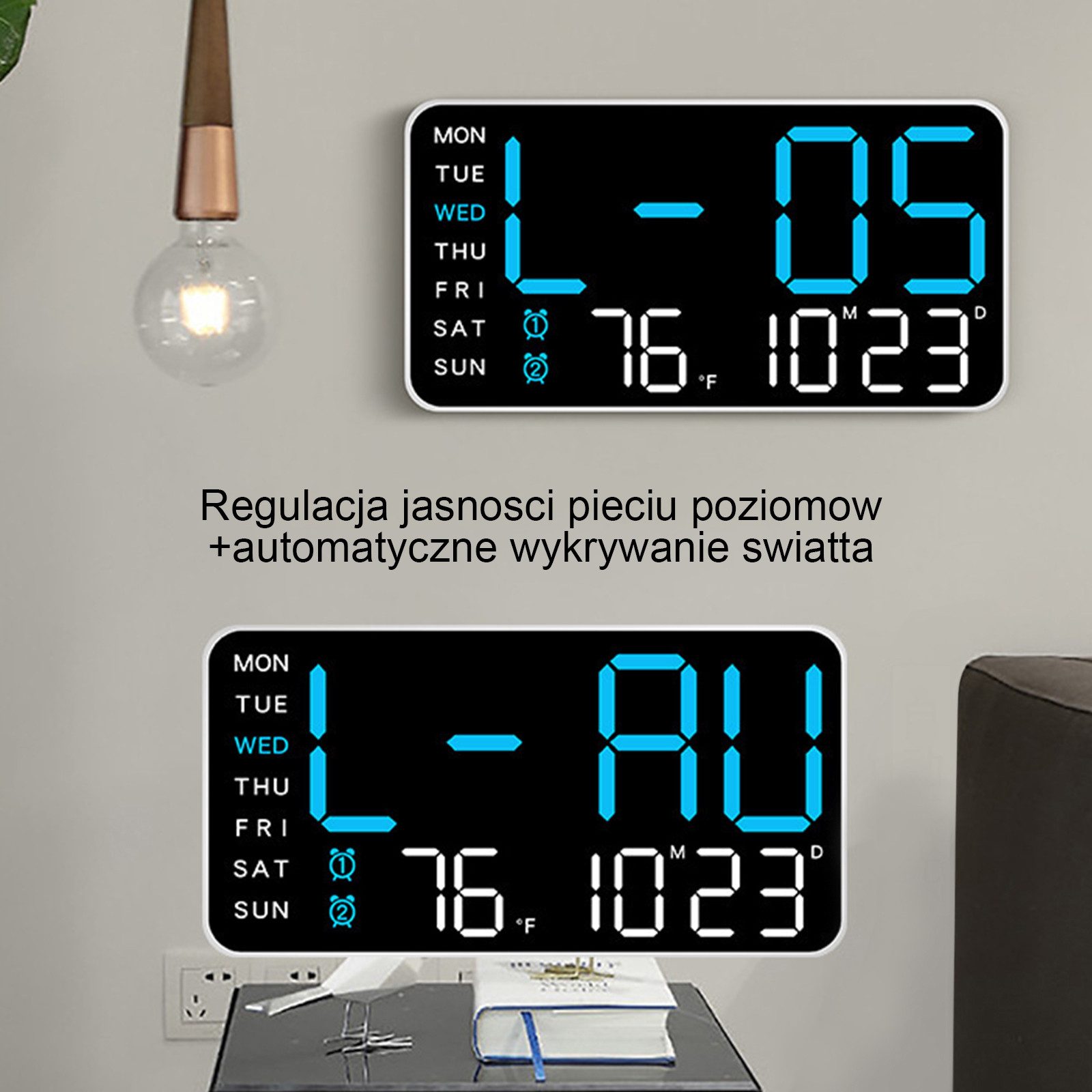 REDOM Wecker LED Digitalwecker Doppeltwecker Alarm Digitaluhr mit Snooze, D günstig online kaufen