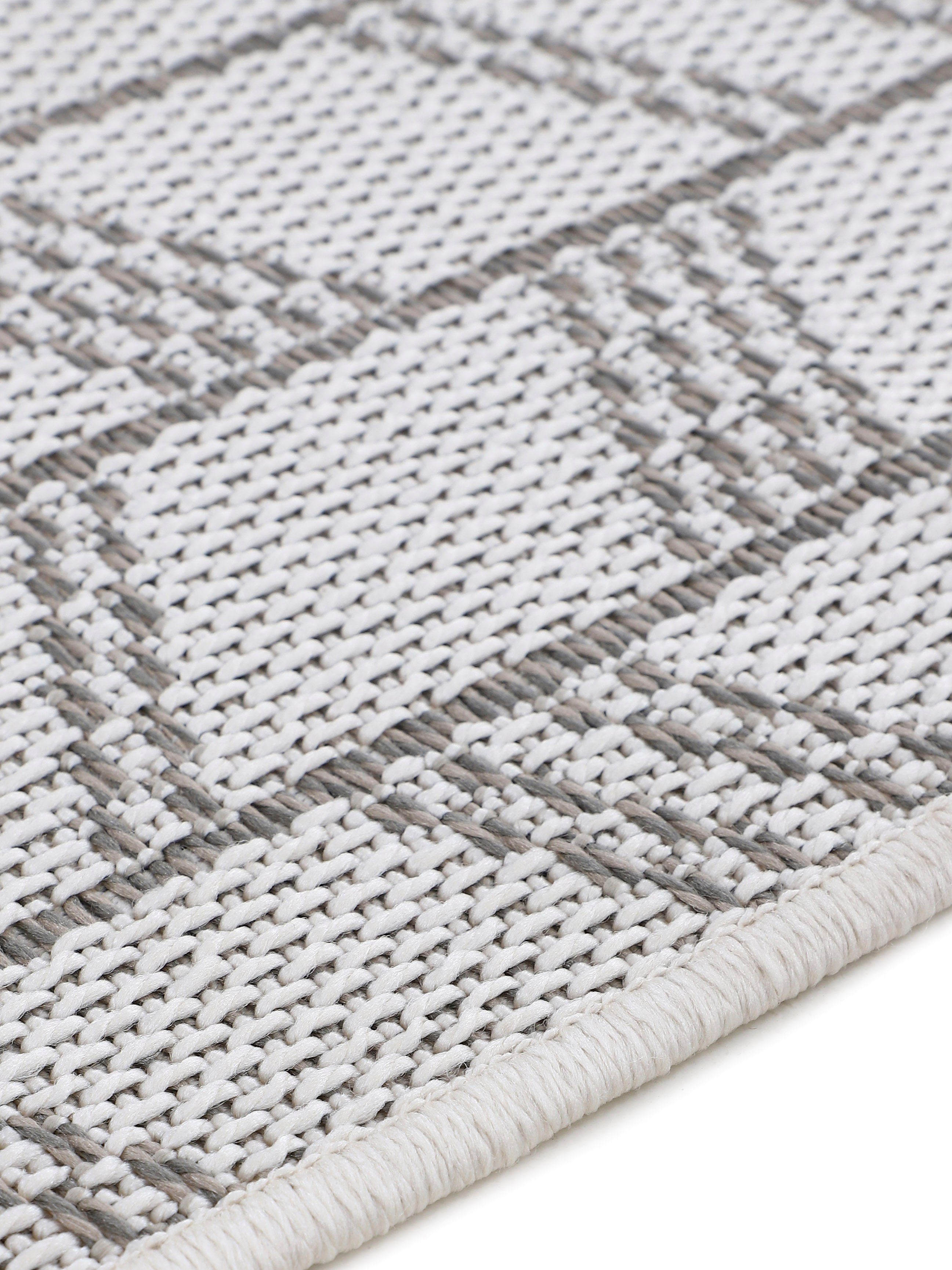 Teppich Boho Sisal carpetfine, rund, mm, Höhe: Optik, Flachgewebe, 4 für Außenbereich robustes 102