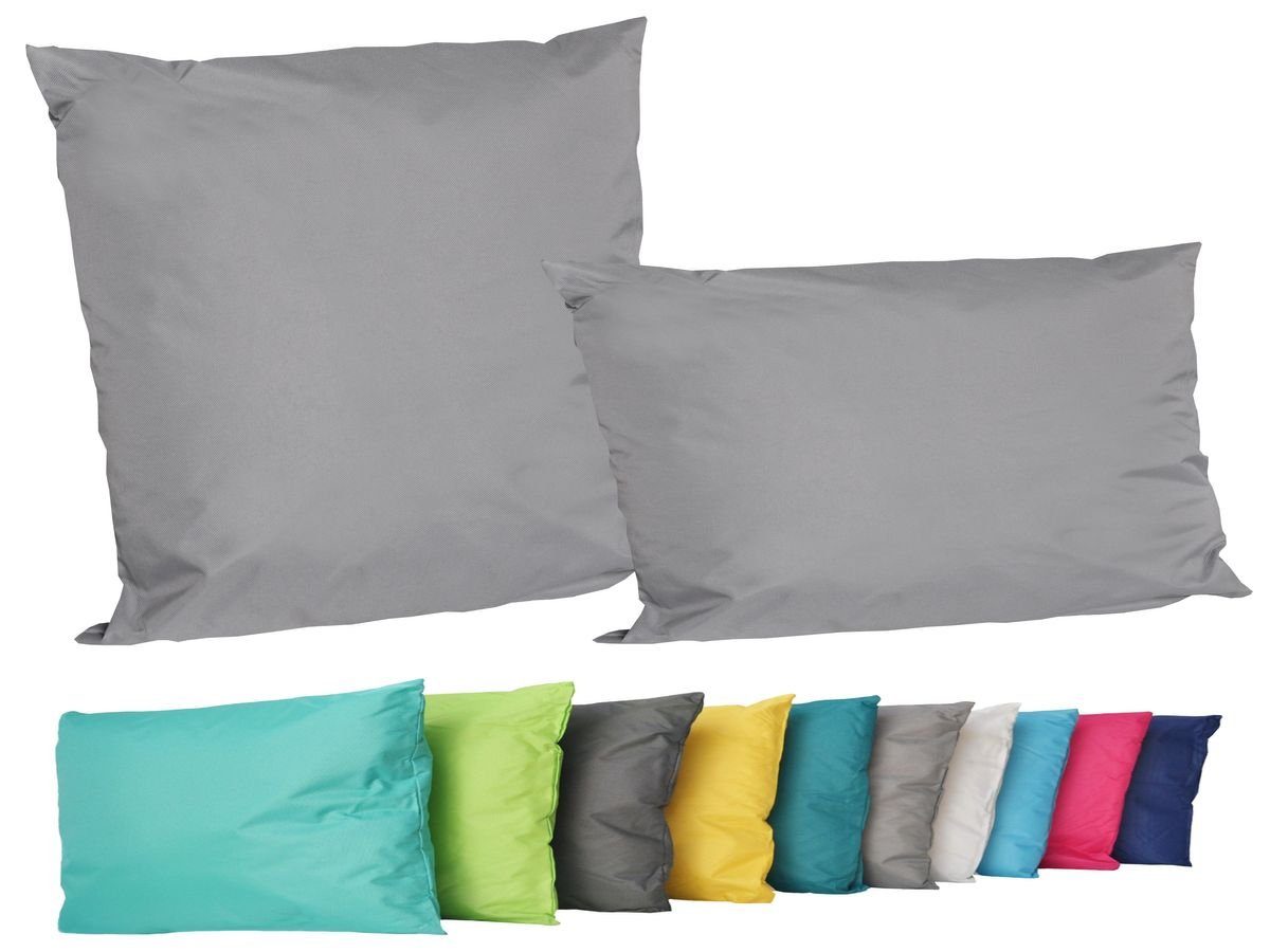 JACK Декоративные подушки 2er Set Outdoor Lounge Deko Подушки Set 45x45cm + 30x50cm Inkl. Füllung, mit Lotus-Effekt, Robust, Strapazierfähig, für Innen & Außen geeignet