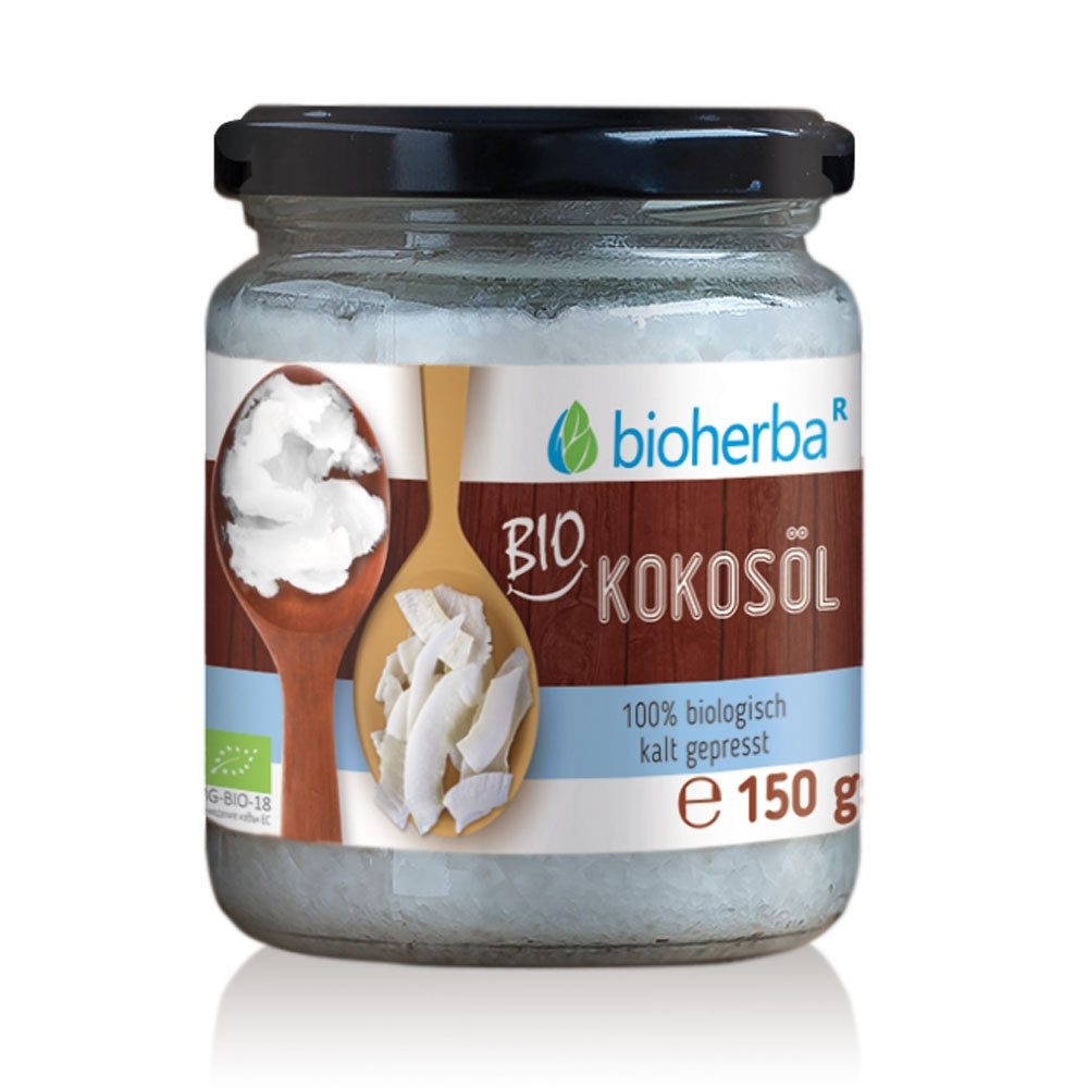 BIOHERBA R Bio Kokosöl 100 % Bio, kaltgepresst 150g Glas