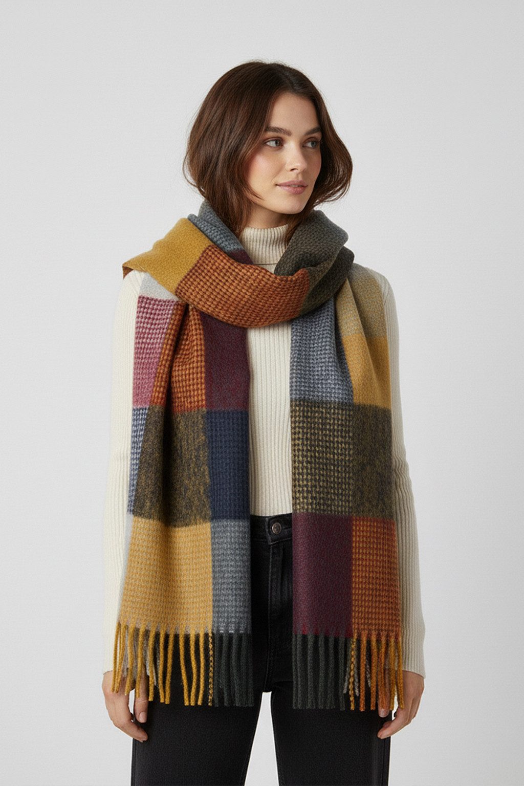 Faera Modeschal Weicher Winter-Schal aus Wolle - Stilvoll & Warm, (1-St), 9 günstig online kaufen