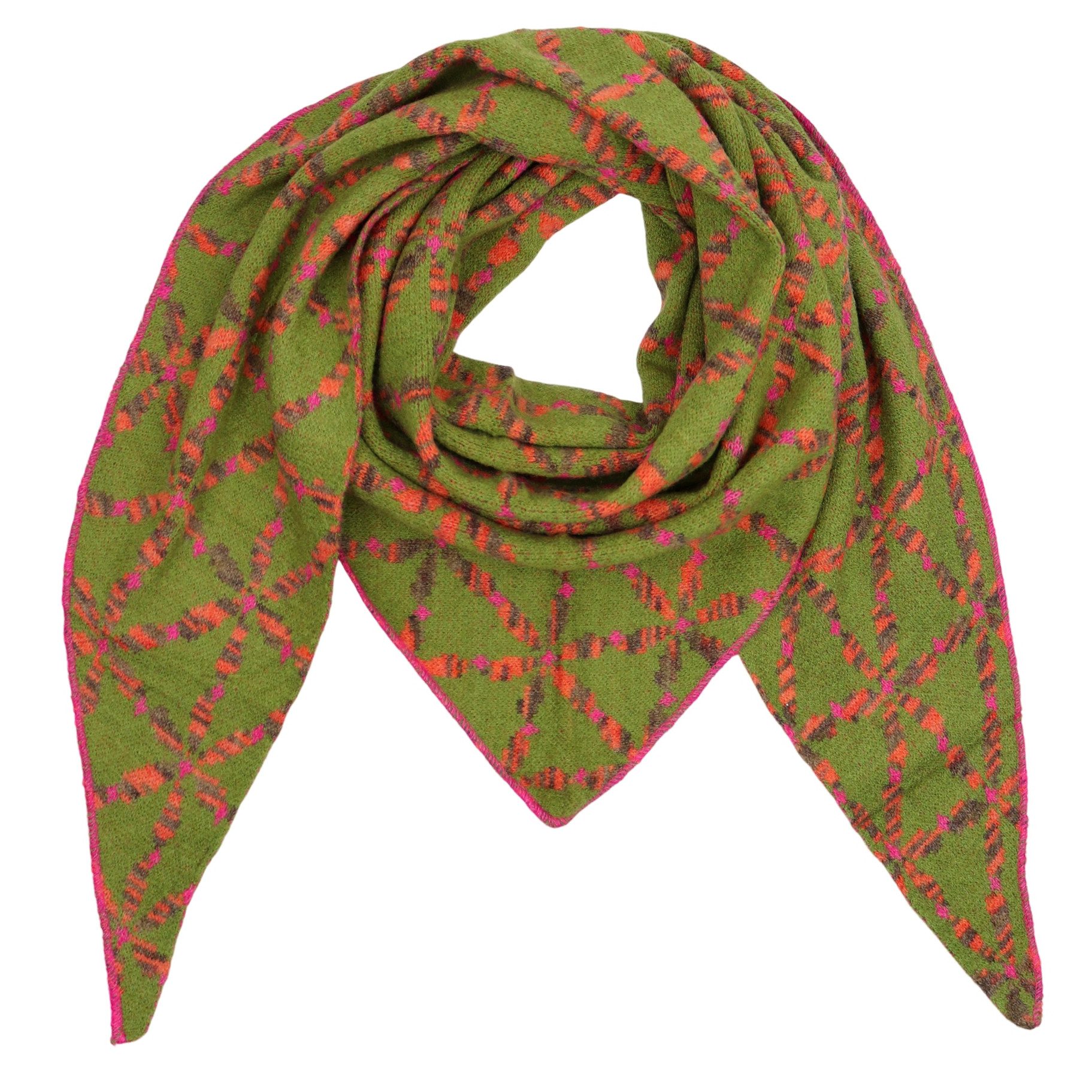 MIRROSI Dreieckstuch kuschliger und warmer Dreiecksschal ca.200x85 cm, (Blumen Muster; ca. 225 Gramm; Neue Kollektion Herbst/Winter 2025), Trendiges Blumen-Design, wärmend & weich