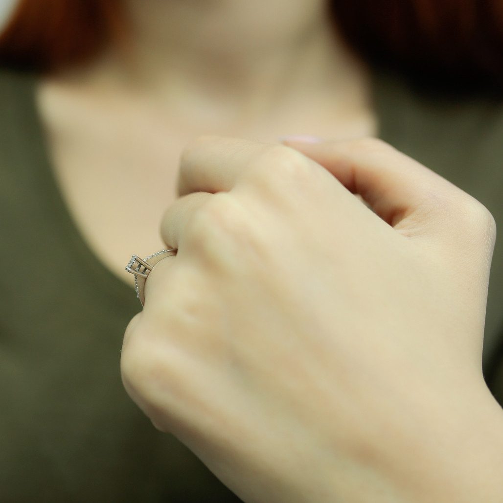 EinStein Diamant Diamantring Diamant Solitär Ring 0,30 Carat Effekt Antrags günstig online kaufen