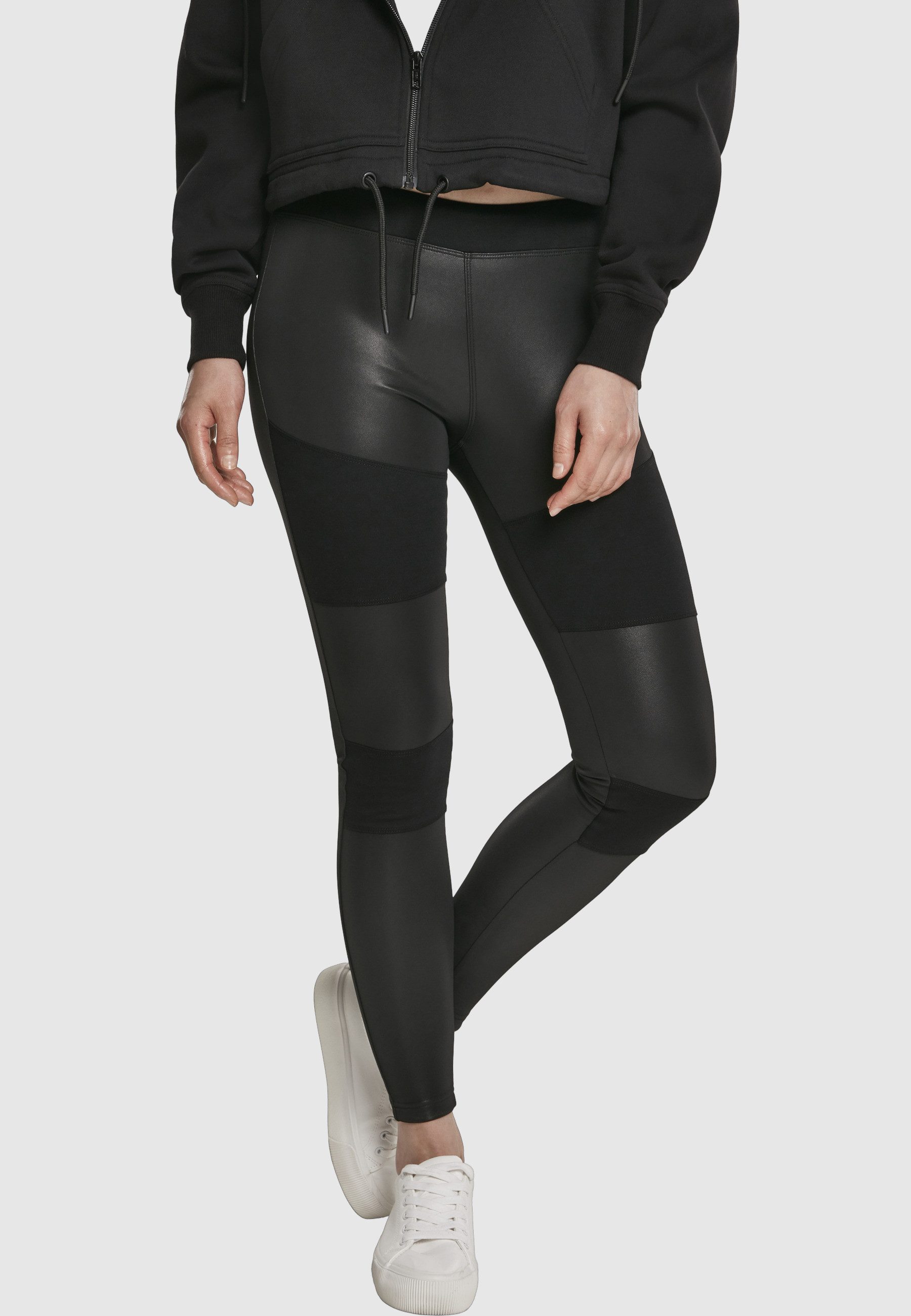 URBAN CLASSICS Leggings Urban Classics Damen Ladies Fake Leather Tech Leggings (1-tlg)