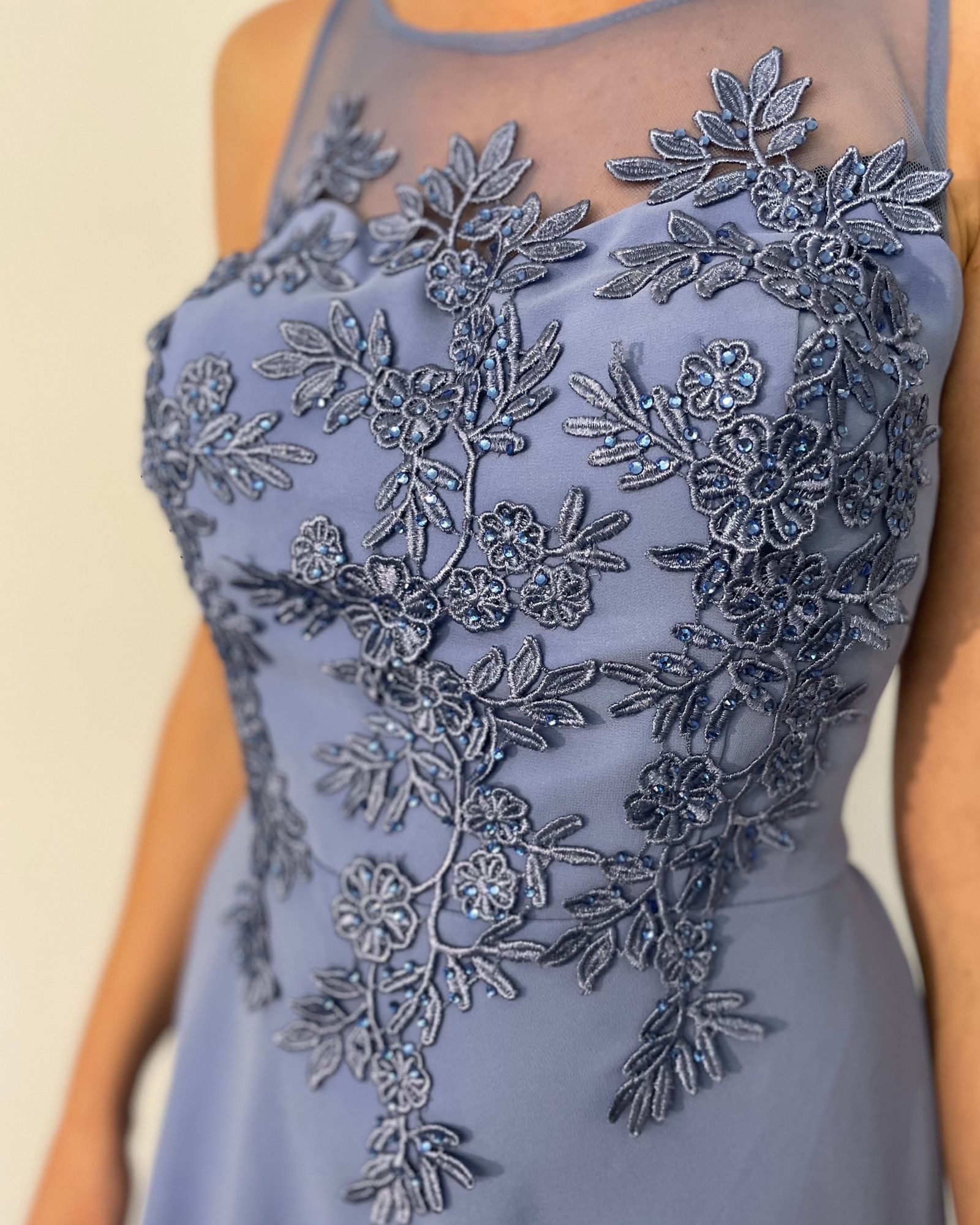 ITALY VIBES Midikleid TIZIANA - Abendkleid - Kleid mit Strass - Tüll Aussch günstig online kaufen