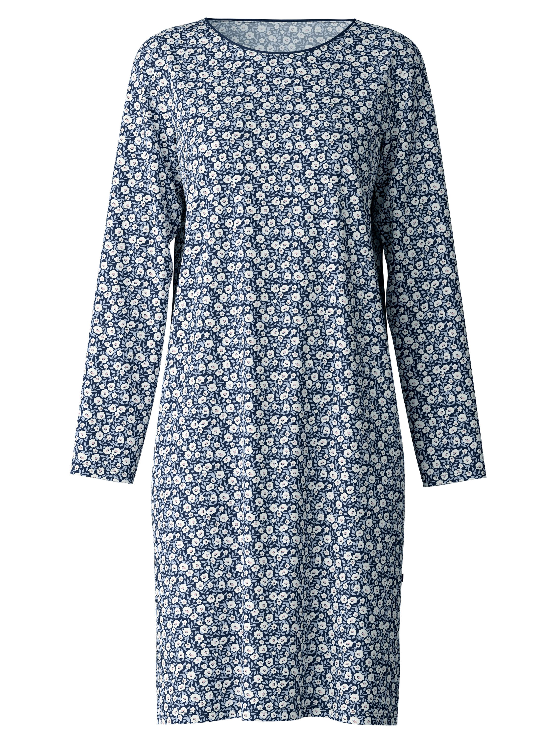 CALIDA Nachthemd Favourites Sleep Damen (1-tlg) aus Baumwolle, pflegeleicht, dekorativer Schlitz am Saum, Länge 100cm