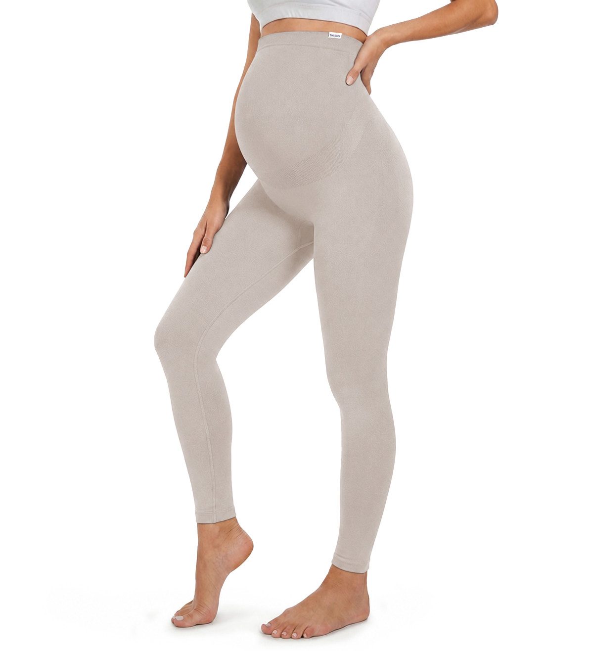 Smilodox Leggings Lorraine, Schwangerschaftsleggings Seamless mit extra hohem Bund Seamless, extra hoher Bund, elastisch & dehnbar