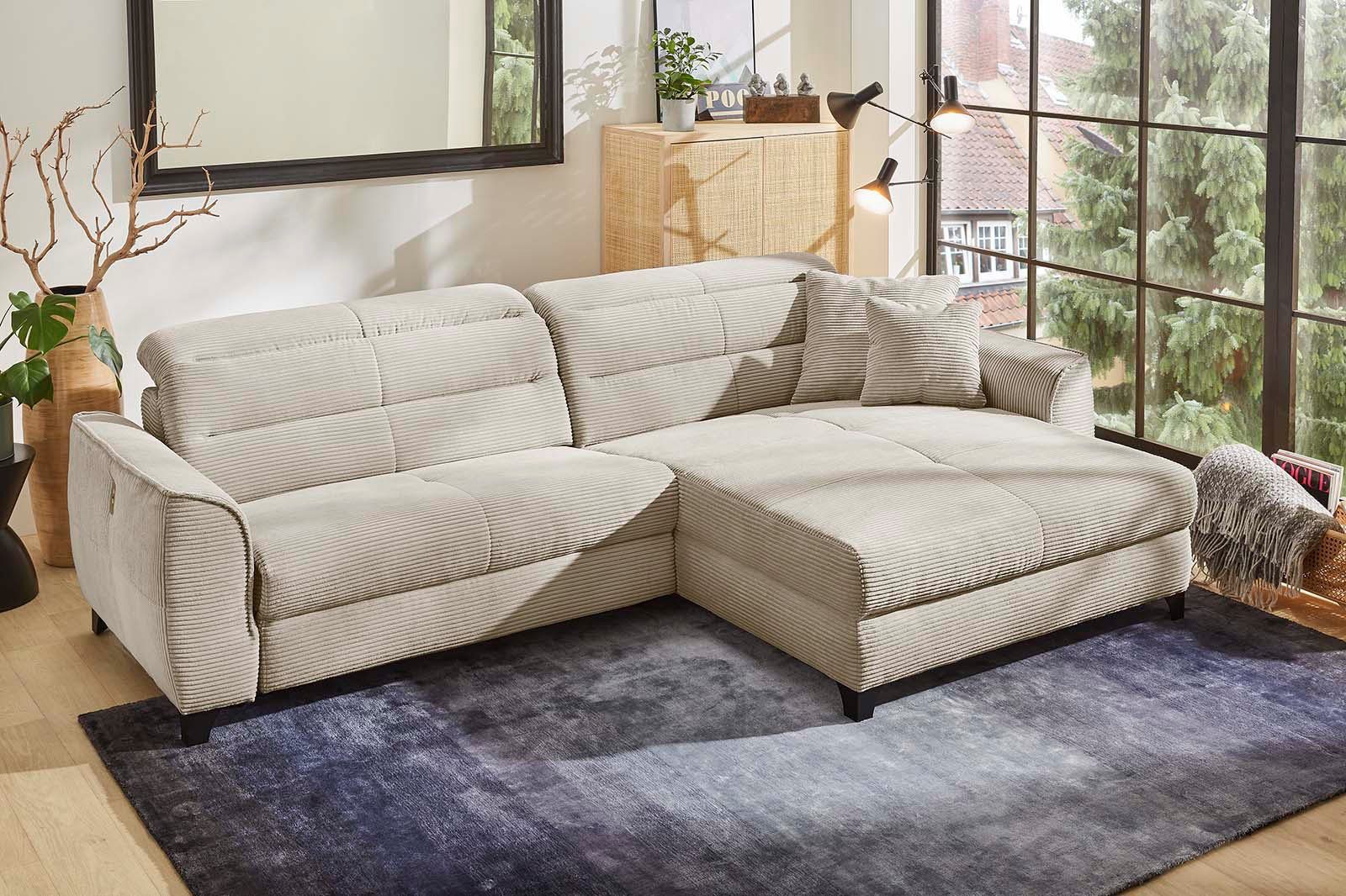 Relaxfunktionen breiten, 2x Jockenhöfer 120cm Gruppe Ecksofa mit One, elektromotorischen Double