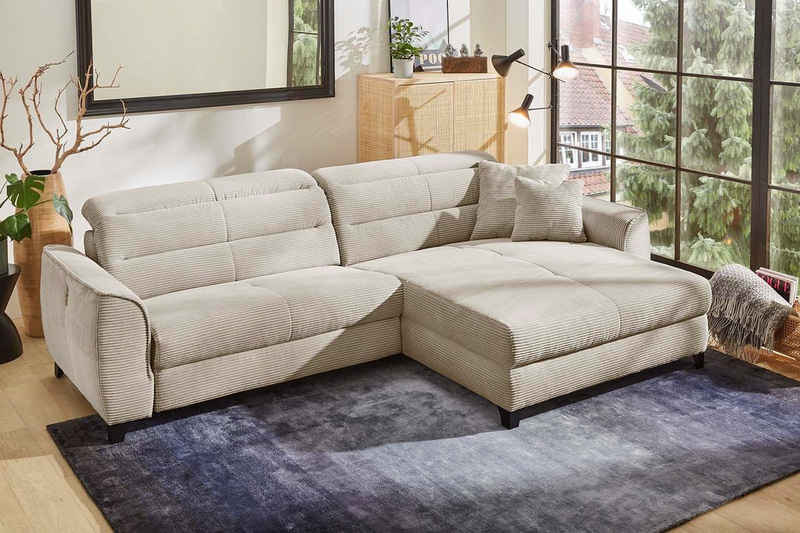 Jockenhöfer Gruppe Ecksofa Double One, mit 2x 120cm breiten, elektromotorischen Relaxfunktionen