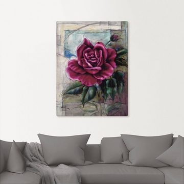 Artland Wandbild Rose II, Blumen (1 St), als Alubild, Outdoorbild, Leinwandbild in verschied. Größen