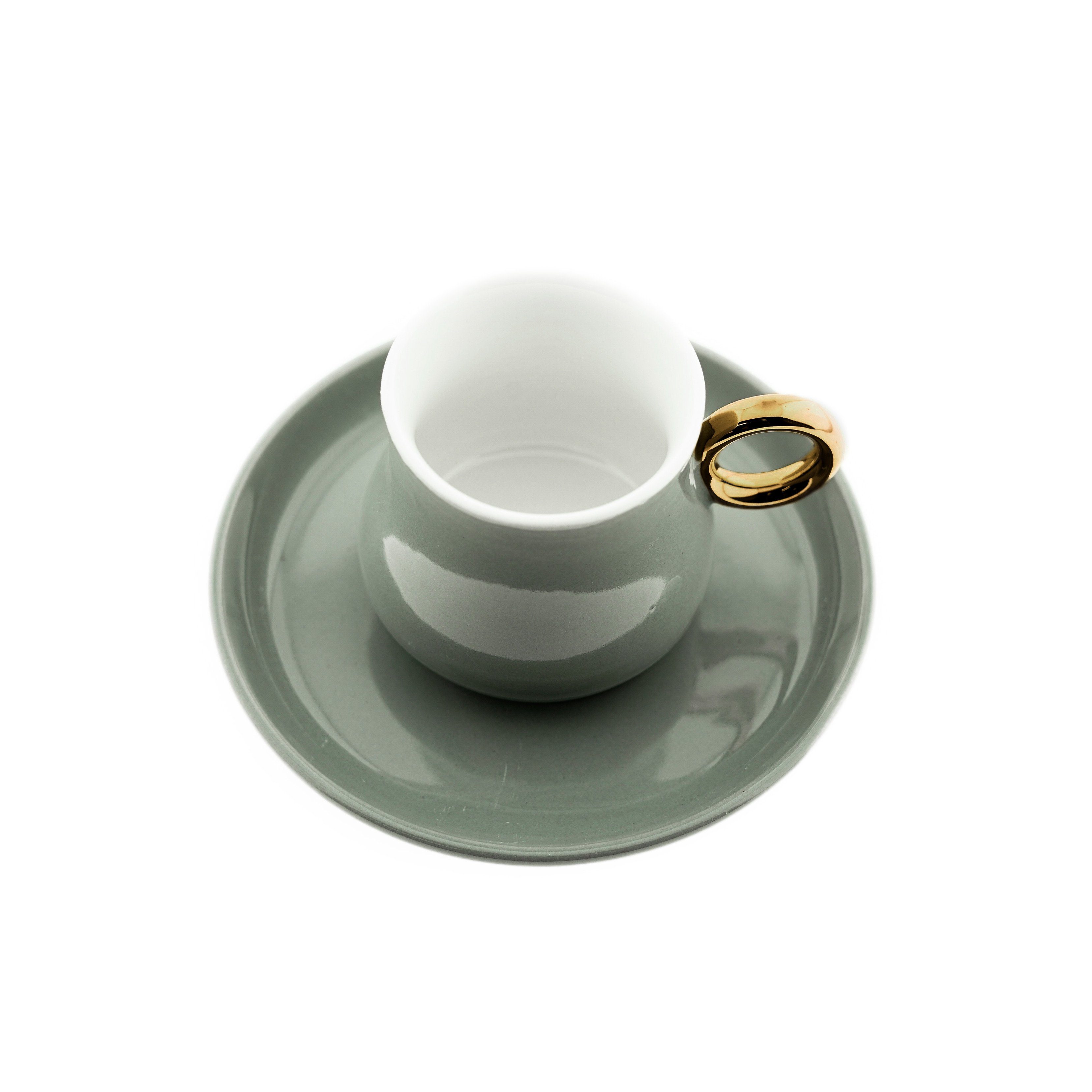 Mulex Espressotasse 12 Tlg Set Mokkatassen mit Untertasse aus Porzellan 100 ml