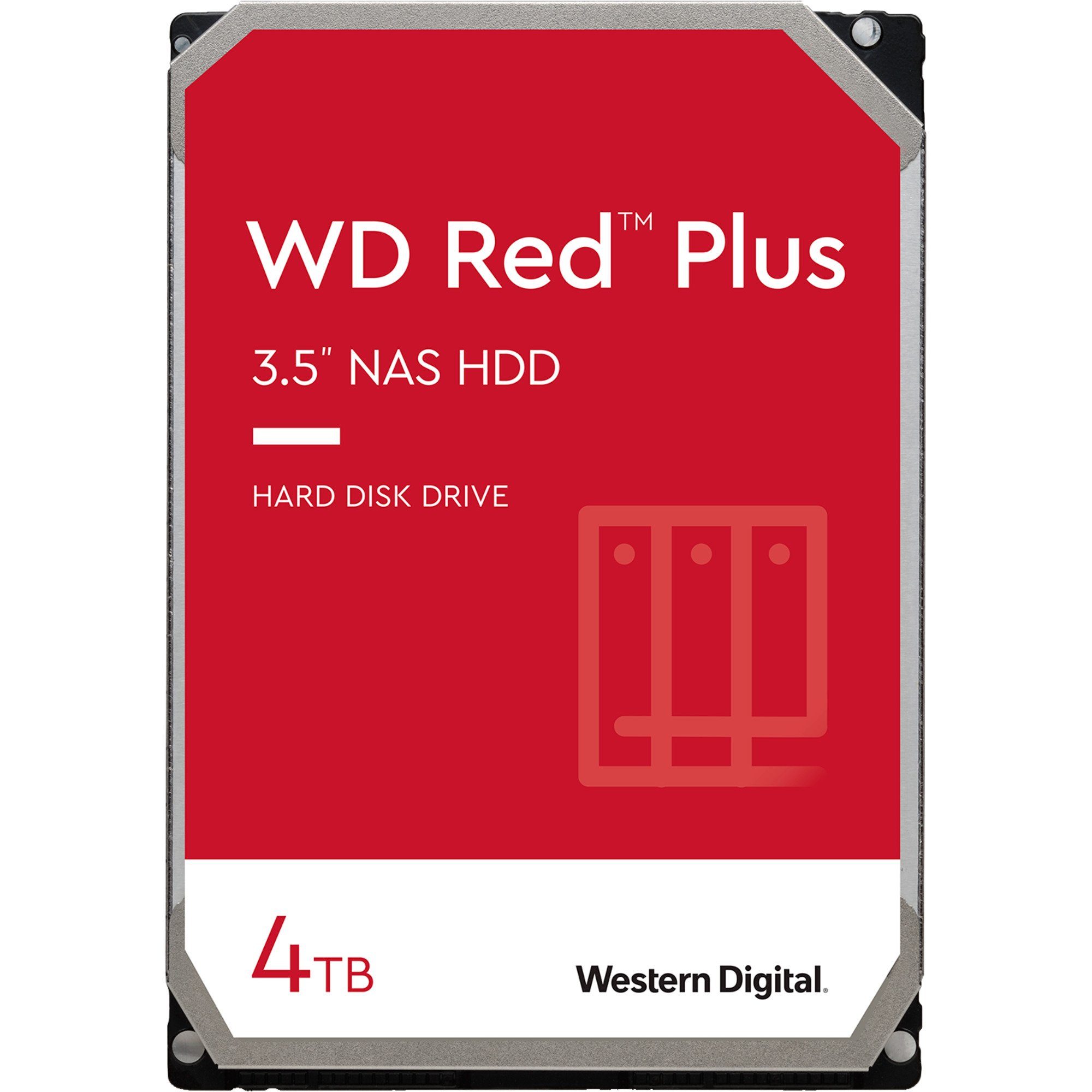 Western Digital WD Red Plus NAS-Festplatte 4 TB, (SATA 6 Gb/s, HDD-Festplatte (4 TB) 3.5"