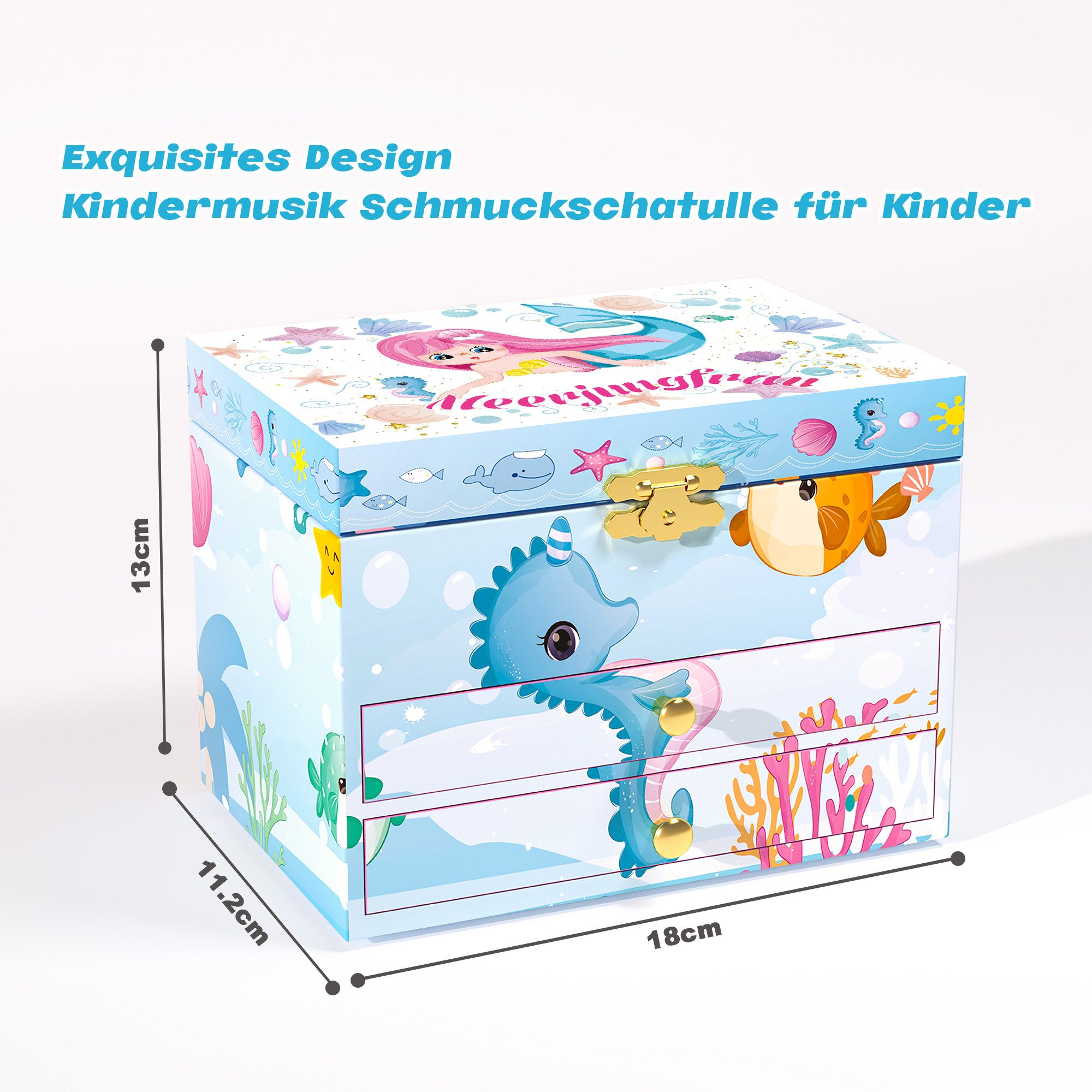 AdelDream Schmuckkasten Musik-Aufbewahrungsbox – Bild 3 von 5
