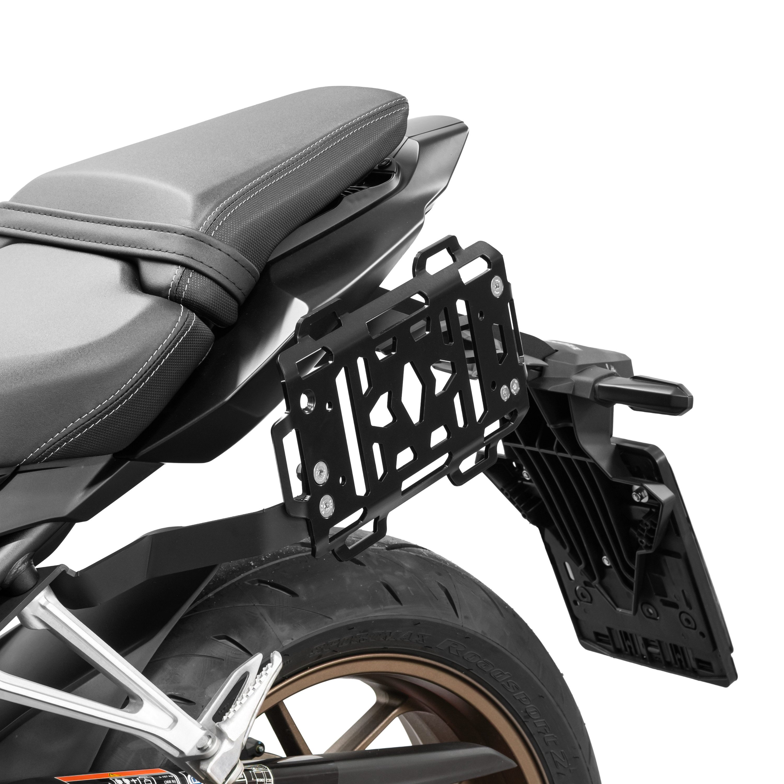 ZIEGER Fahrrad-Gepäckträger Hecktaschen-Set Rack inklusvie 2x(6 L) Taschen für Honda CB 650 R