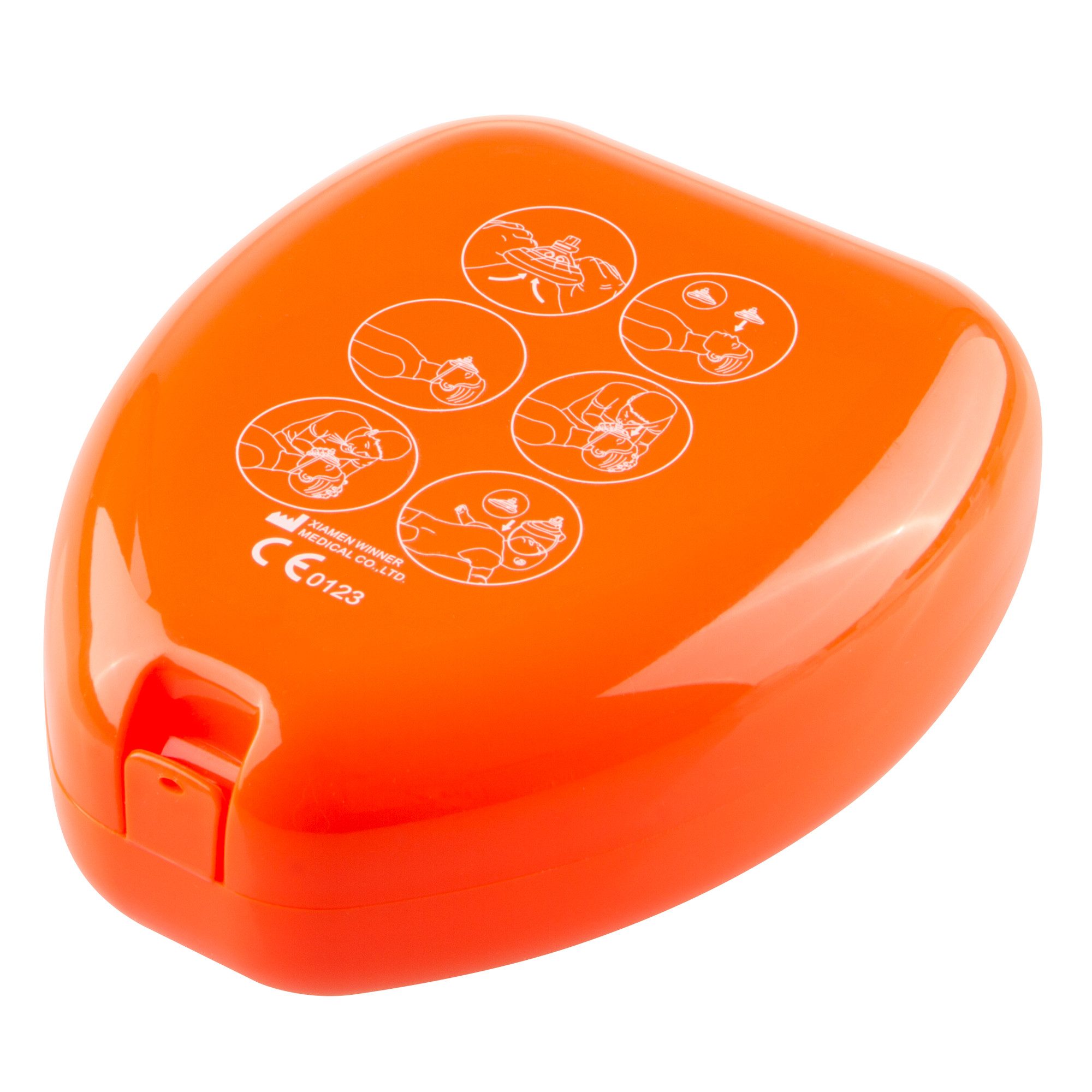 SANISMART Erste-Hilfe-Set SANISMART Taschenbeatmungsmaske CPR Set Orange Pocketmaske