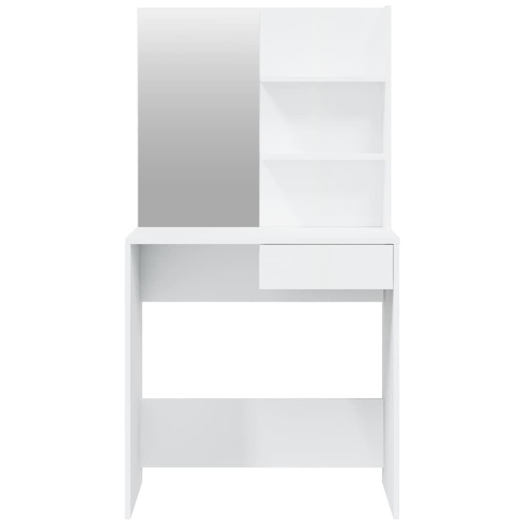 74,5x40x141 cm furnicato Hochglanz-Weiß (1-St) Schminktisch-Set Schminktisch