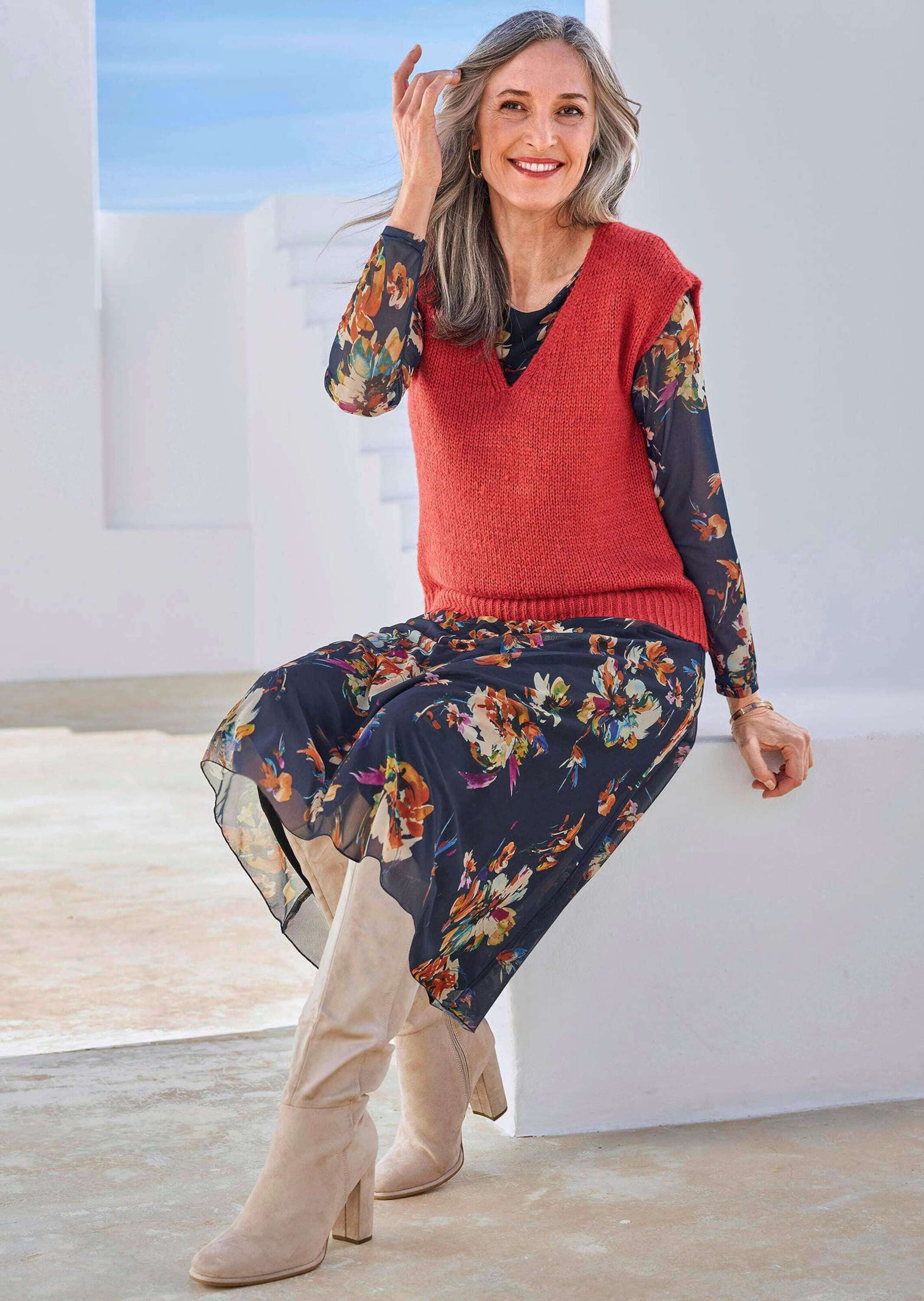 GOLDNER Strickpullover Pullunder