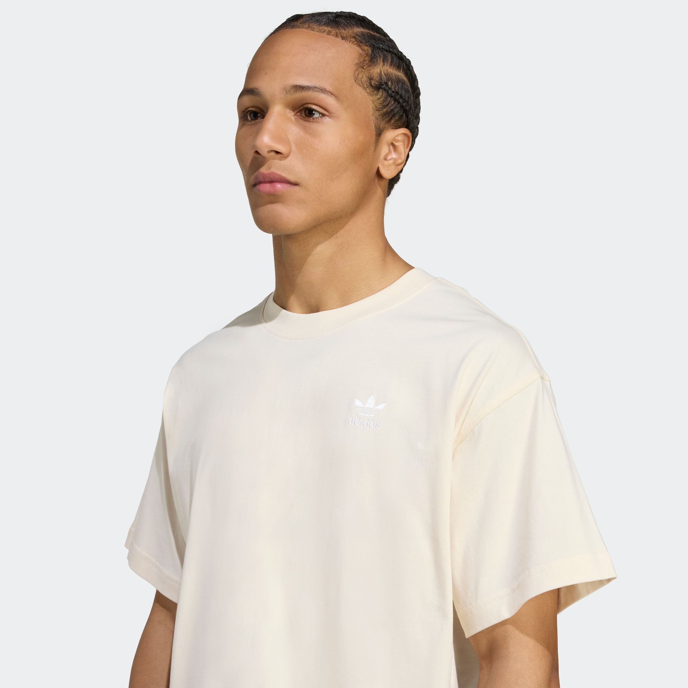 adidas Originals T-Shirt ESS OS TEE lockere Silhouette, mit geripptem Rundhalsausschnitt, aus Baumwolle