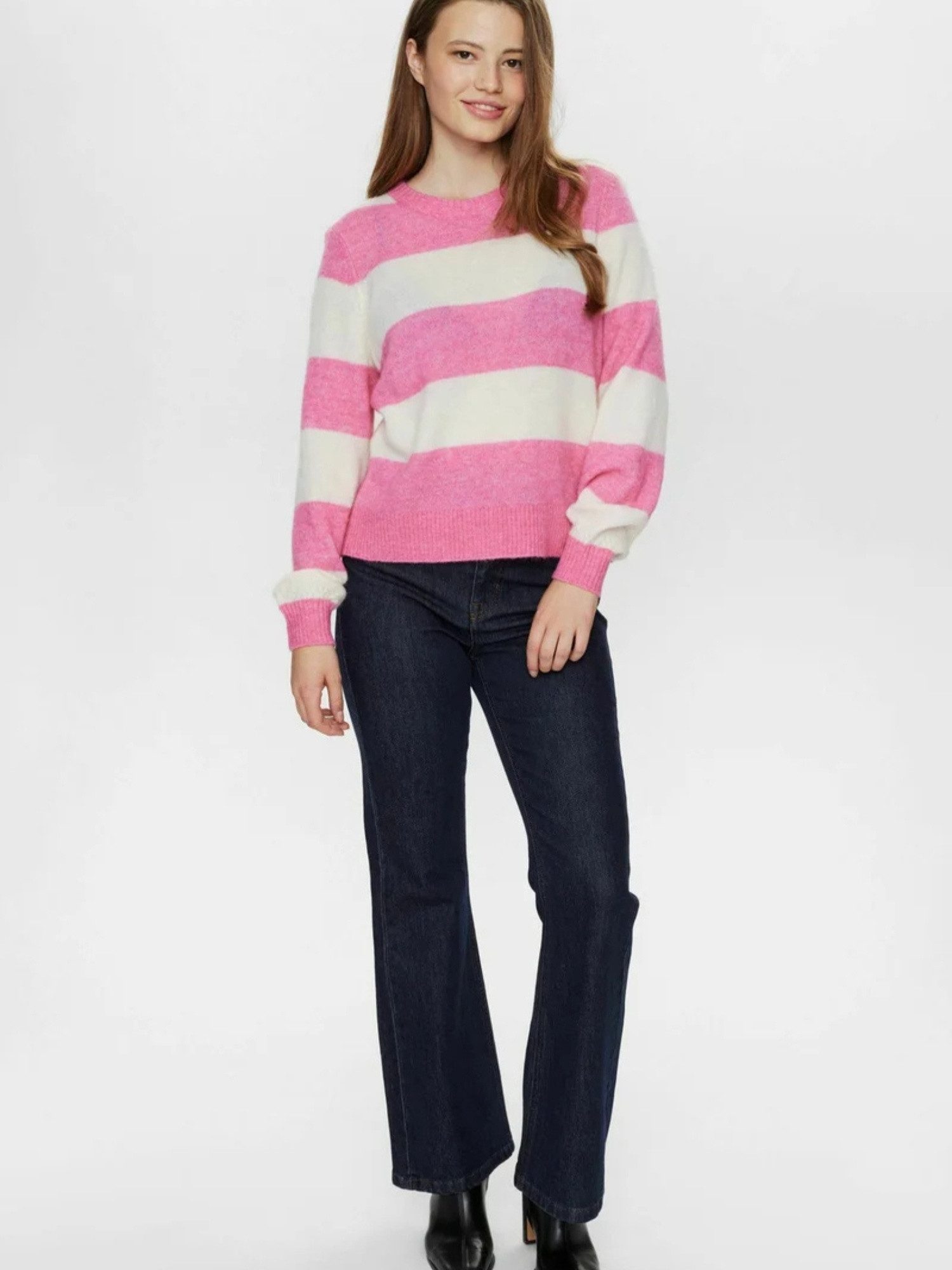 nümph Strickpullover Nümph Large Striped Sweater NURIETTE