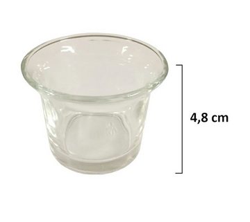Provance Teelichthalter 12 - 24x Teelichtglas geschwungener Rand Ø 6,3 cm (12 St)