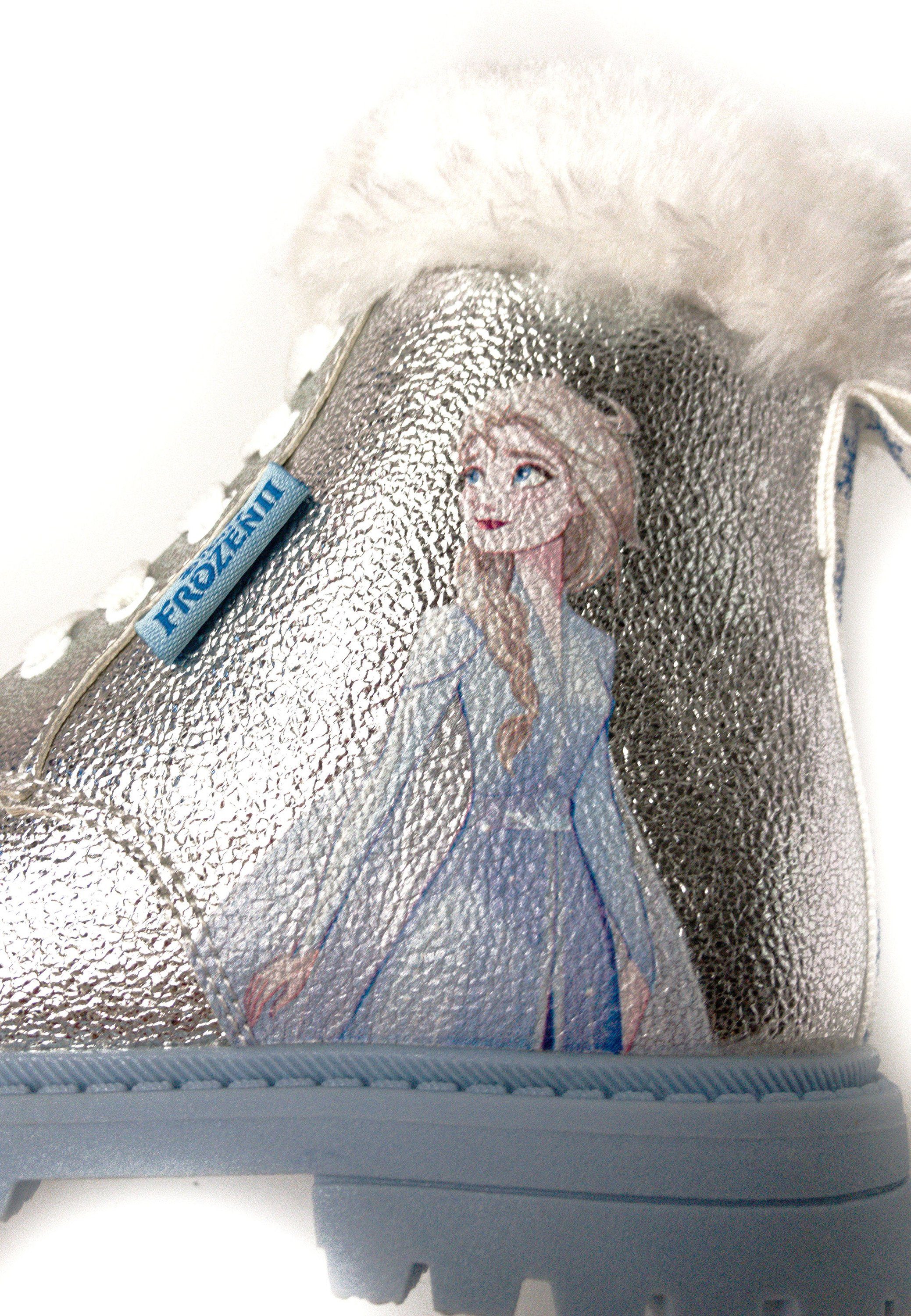 Schaft. Frozen Glitzeroptik Kunstfell - mit Elsa-Print. Mit Stiefel Kids2Go Kunstfell Kids2Go mit Winterstiefel Reißverschluss. am