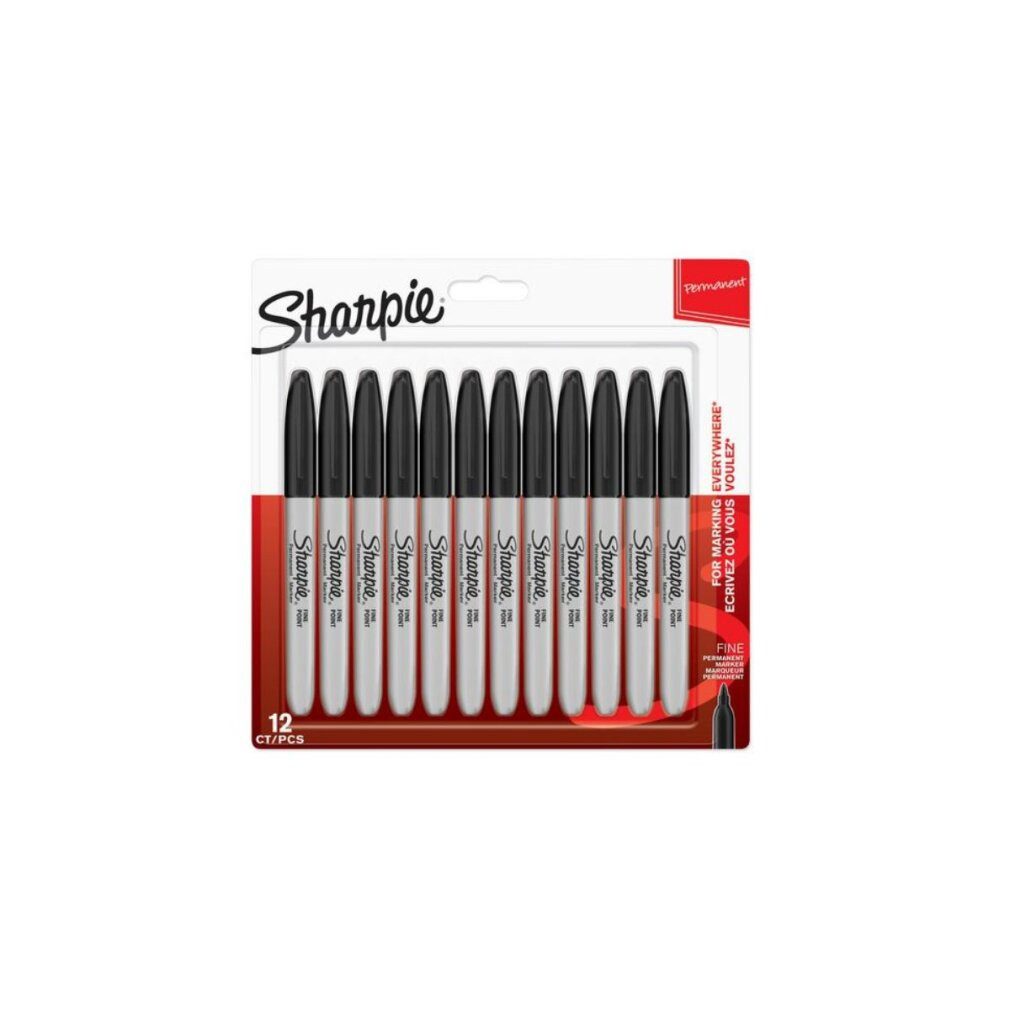 Sharpie Marker Permanentmarker Fein schwarz 12er Blister (1996111)