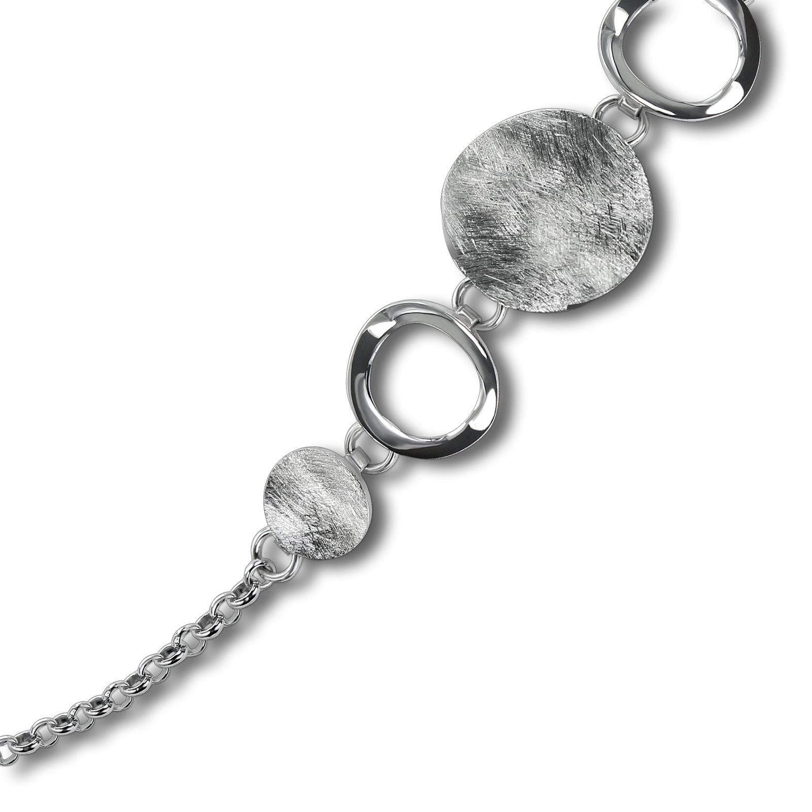 Silber mattiert Silber, Damen Armband 18,5cm, 925 Sterling Balia Farbe: ca. silber für (Armband), Armband Balia Silberarmband Damen (Rund)