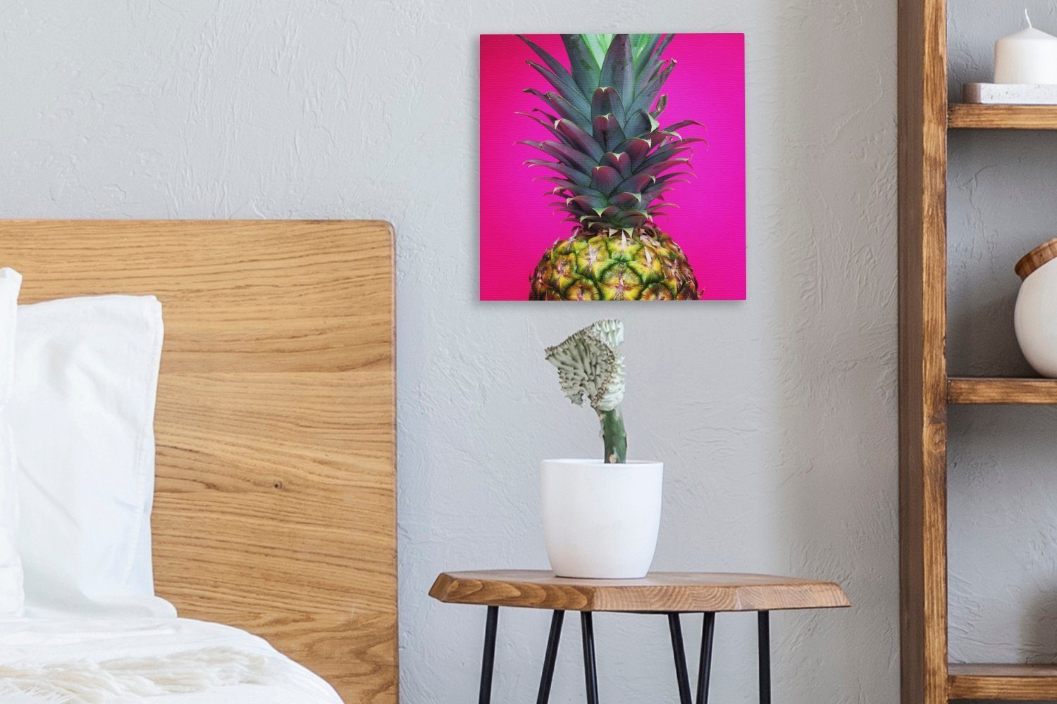 Schlafzimmer Obst Rosa, Wohnzimmer - St), Leinwandbild Bilder (1 - Ananas Leinwand für OneMillionCanvasses®