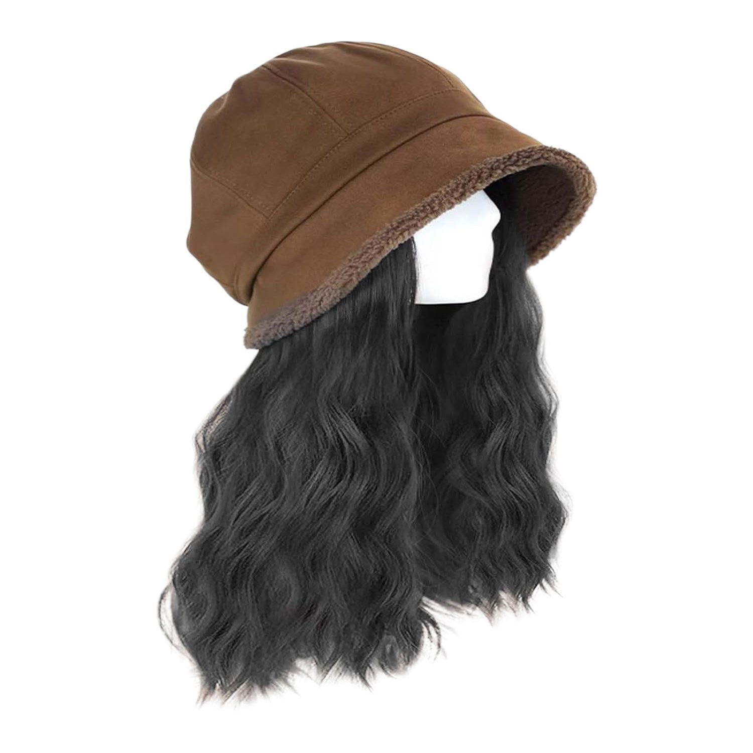 Refttenw Plüschmütze Damen Winter Warm Plüsch Fischerhüt mit Lange Gewellte günstig online kaufen