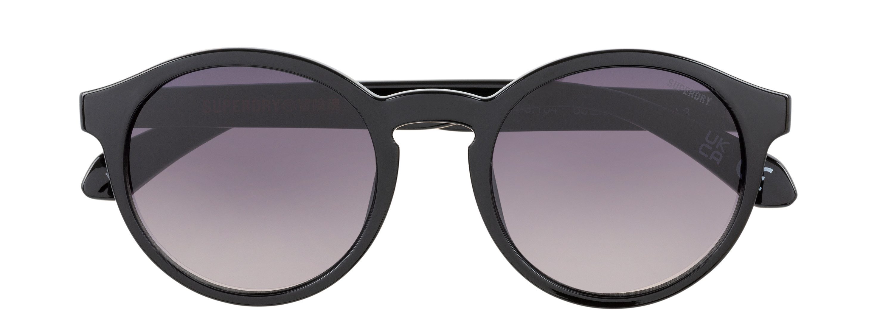 Superdry Sonnenbrille Modell 996071 Form Rund, Logoschriftzug auf Bügel, Kunststofffassung