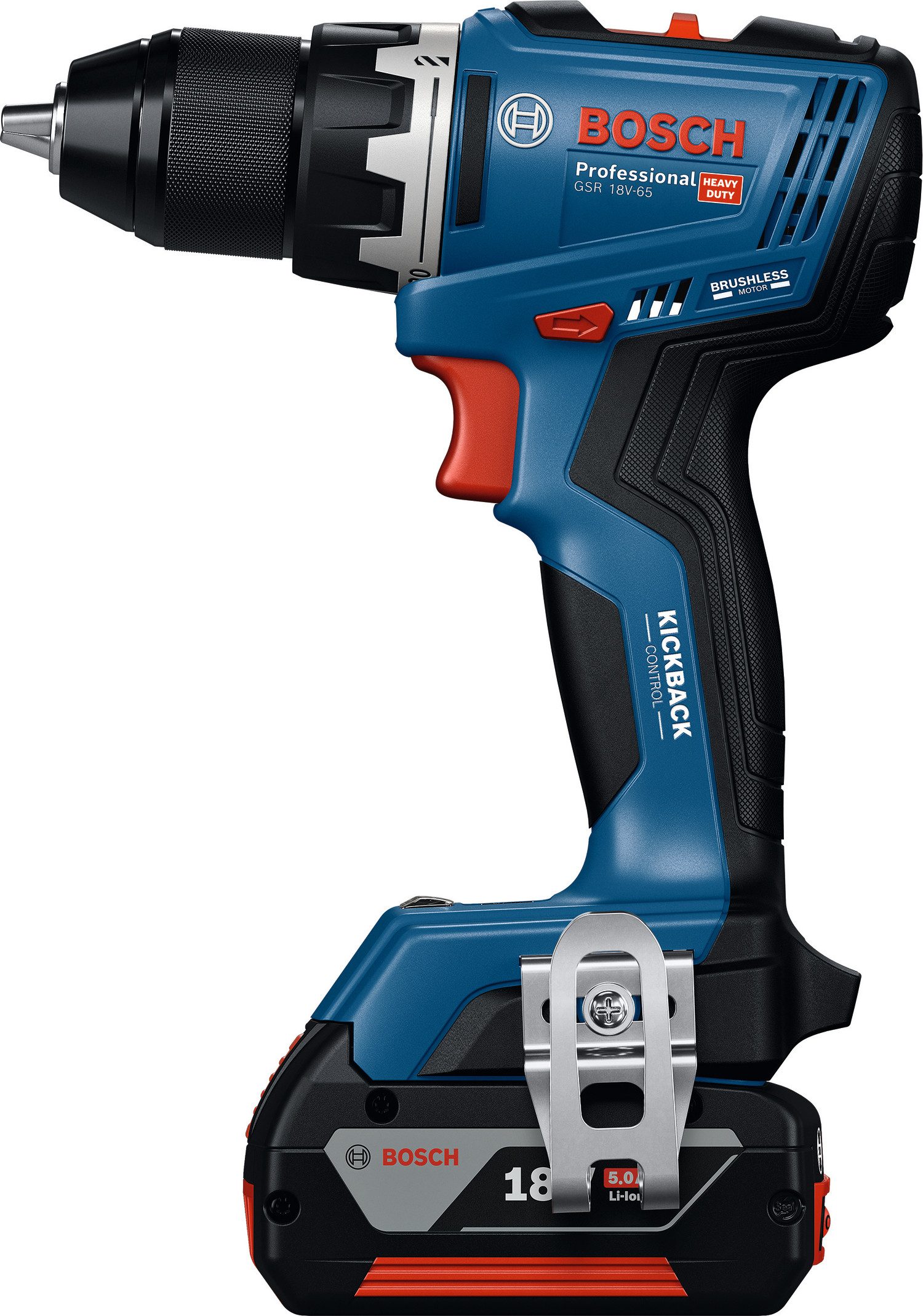 Bosch Professional Akku-Bohrschrauber »GSR 18V-65«, Inkl. 2x Akku ProCORE 18V 4,0Ah, in L-BOXX -Koffer