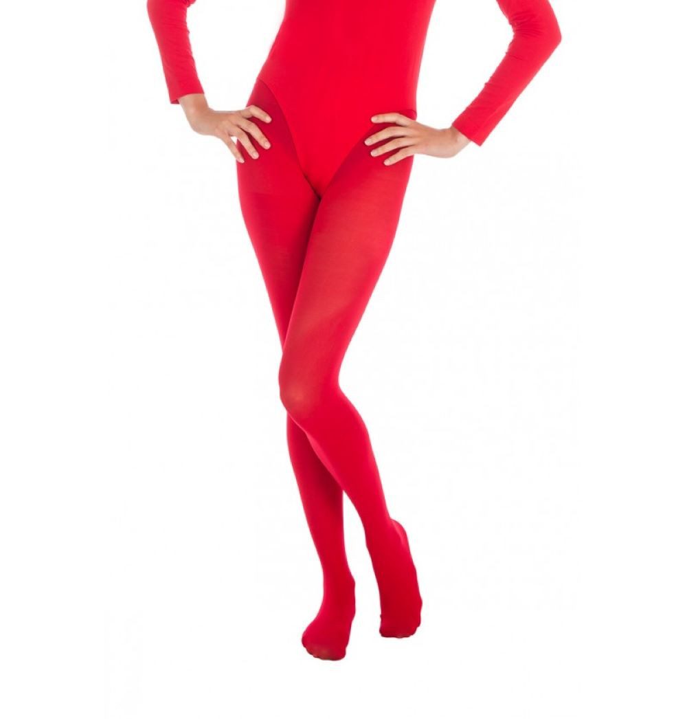 Kostüm Strumpfhose blickdicht 60 DEN Rot S-M