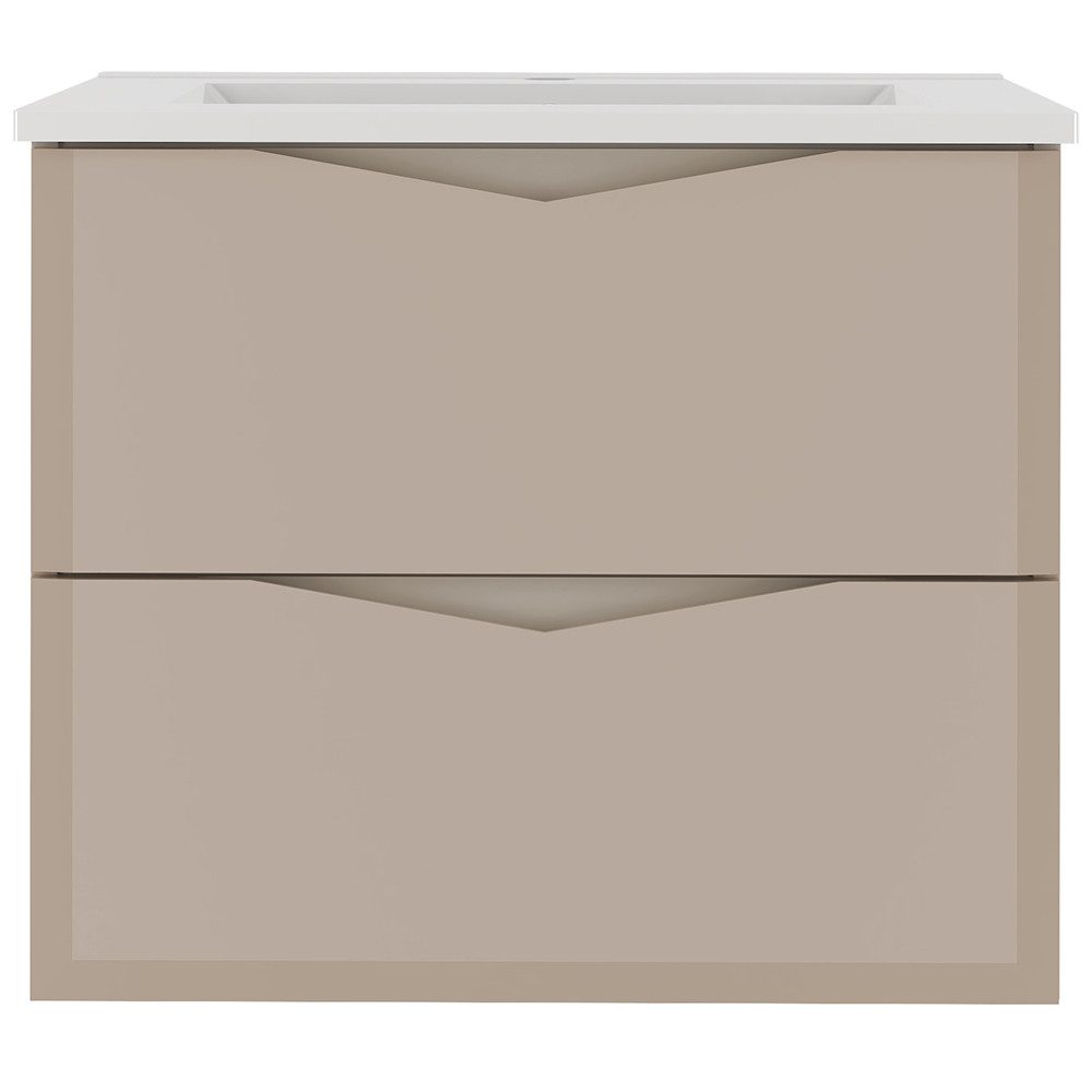 Lomadox Waschtisch DORIDA-140, Waschtischunterschrank Badezimmerschrank 61 cm breit modern kaschmir
